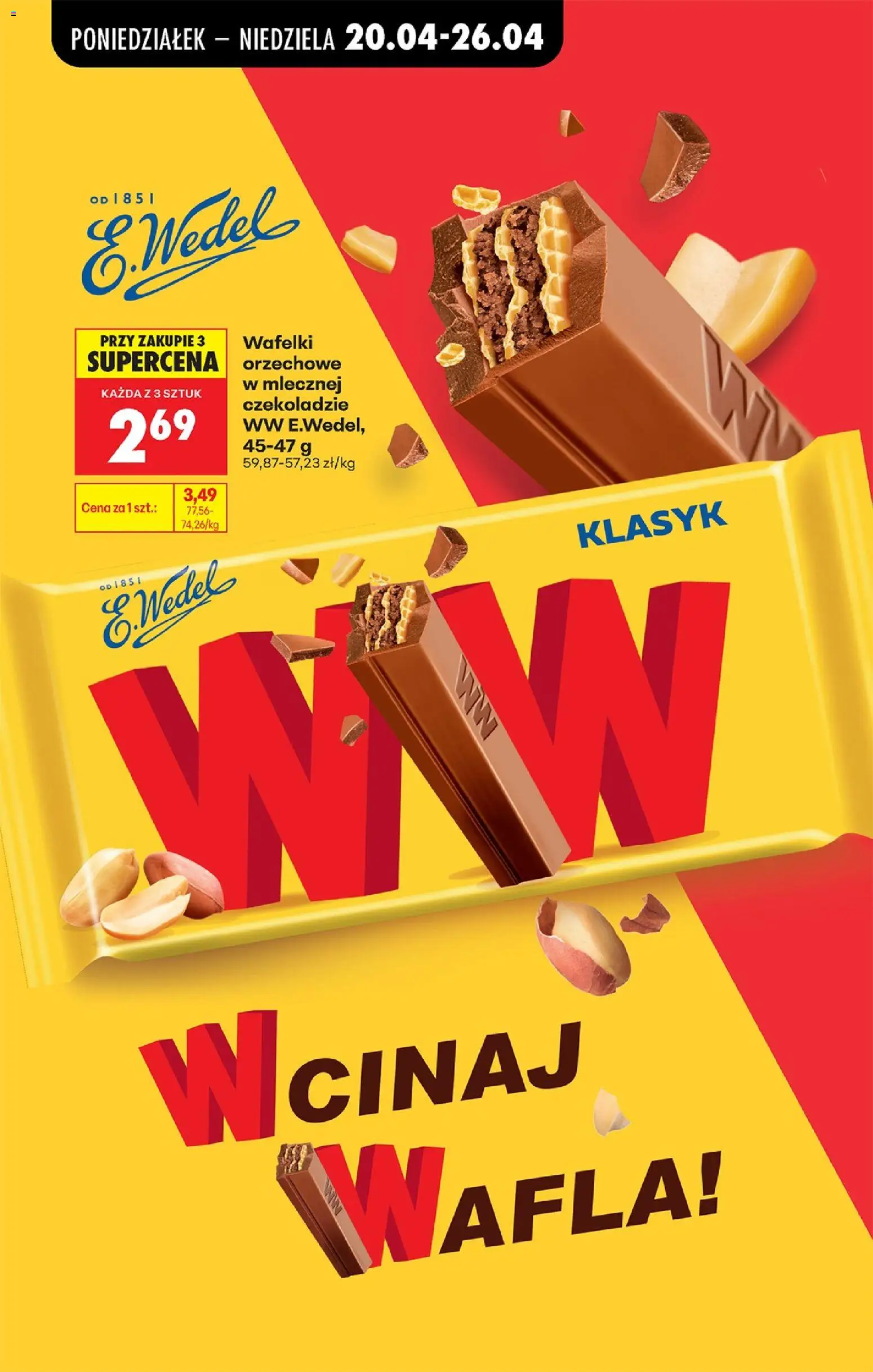 Biedronka gazetka od poniedziałku od 20.04.2026 | Strona: 64 | Produkty: Wafelki