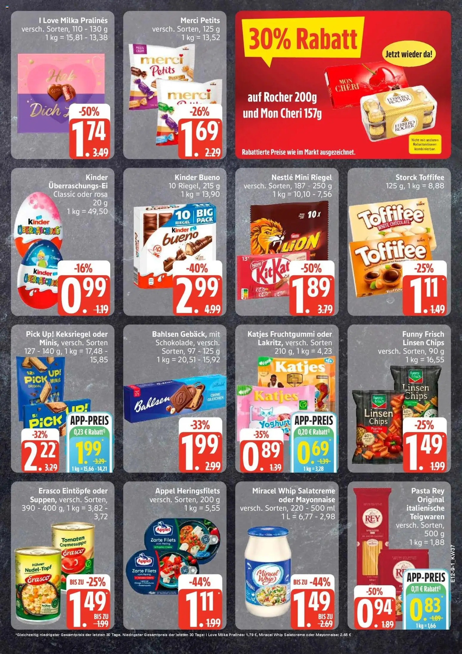 Edeka Prospekt Norderstedt (ab 07.09.2026) » Angebote Online | Seite: 9 | Produkte: Milka, Mayonnaise, Erasco, Chips