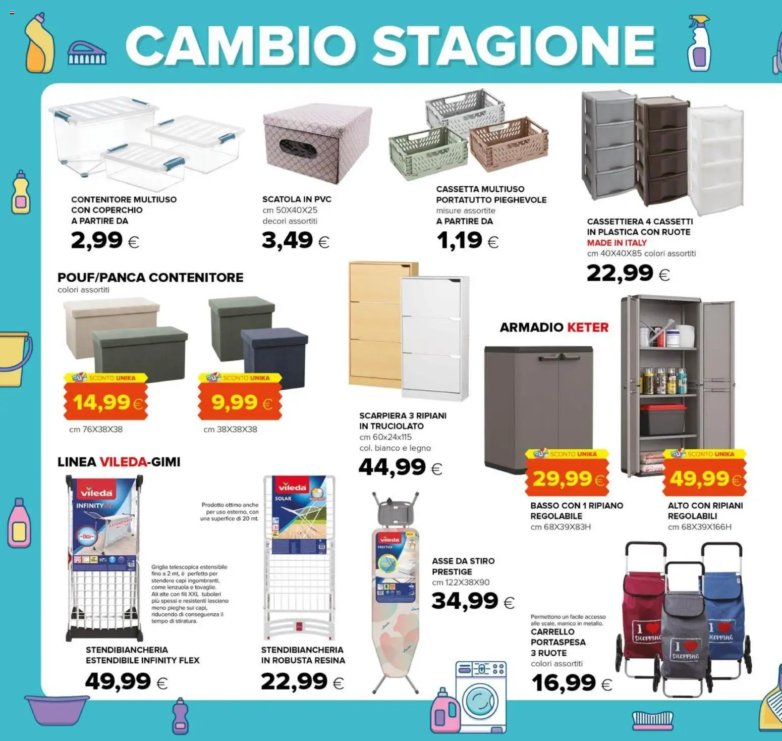 Volantino Oasi del 11.03.2026 | Pagina: 20 | Prodotti: Ripiano, Carrello, Griglia, Armadio