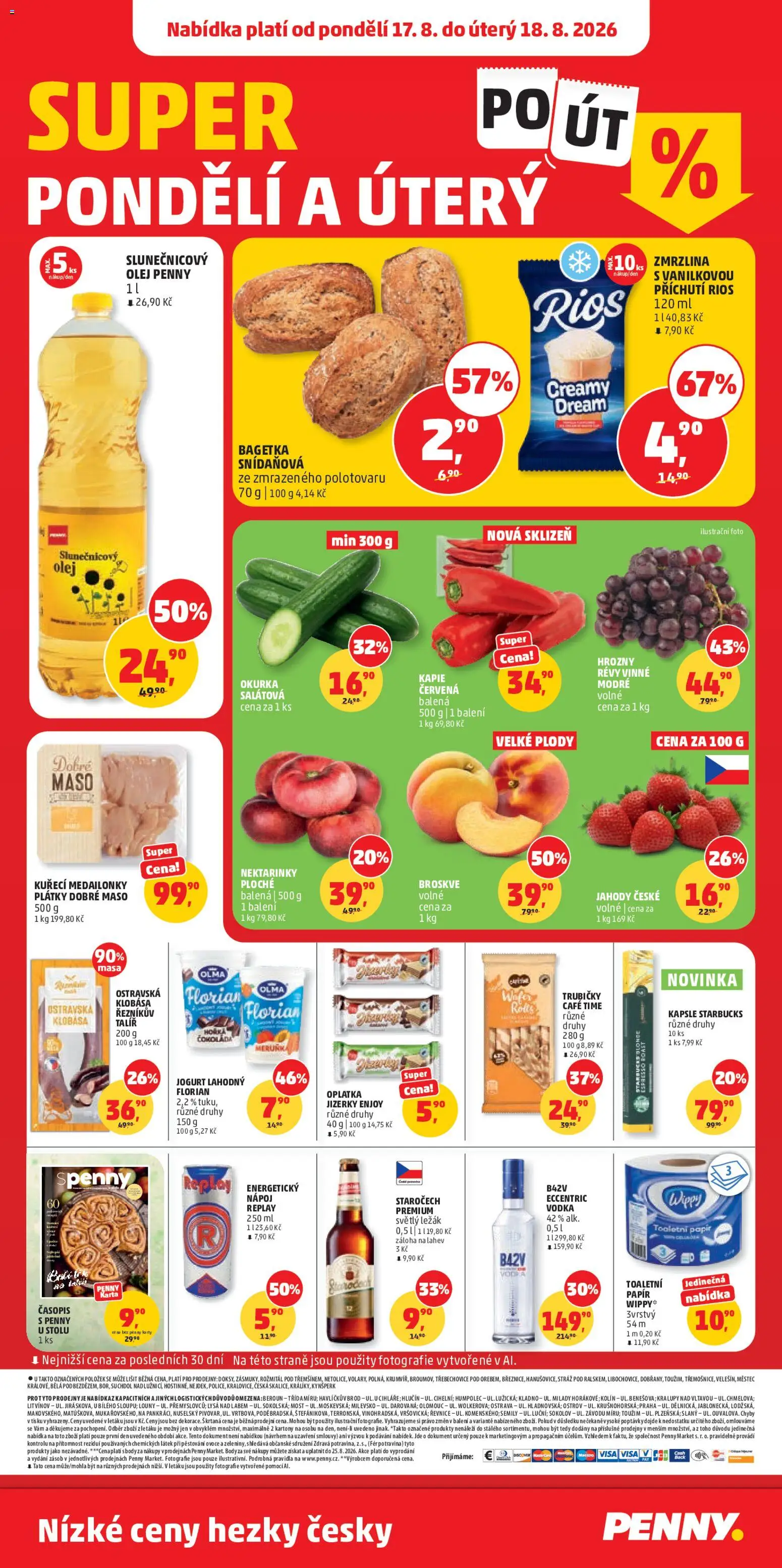 Penny Market leták od 12.08.2026 | Strana: 32 | Produkty: Ovoce, Trubičky, Salátová okurka, Hrozny