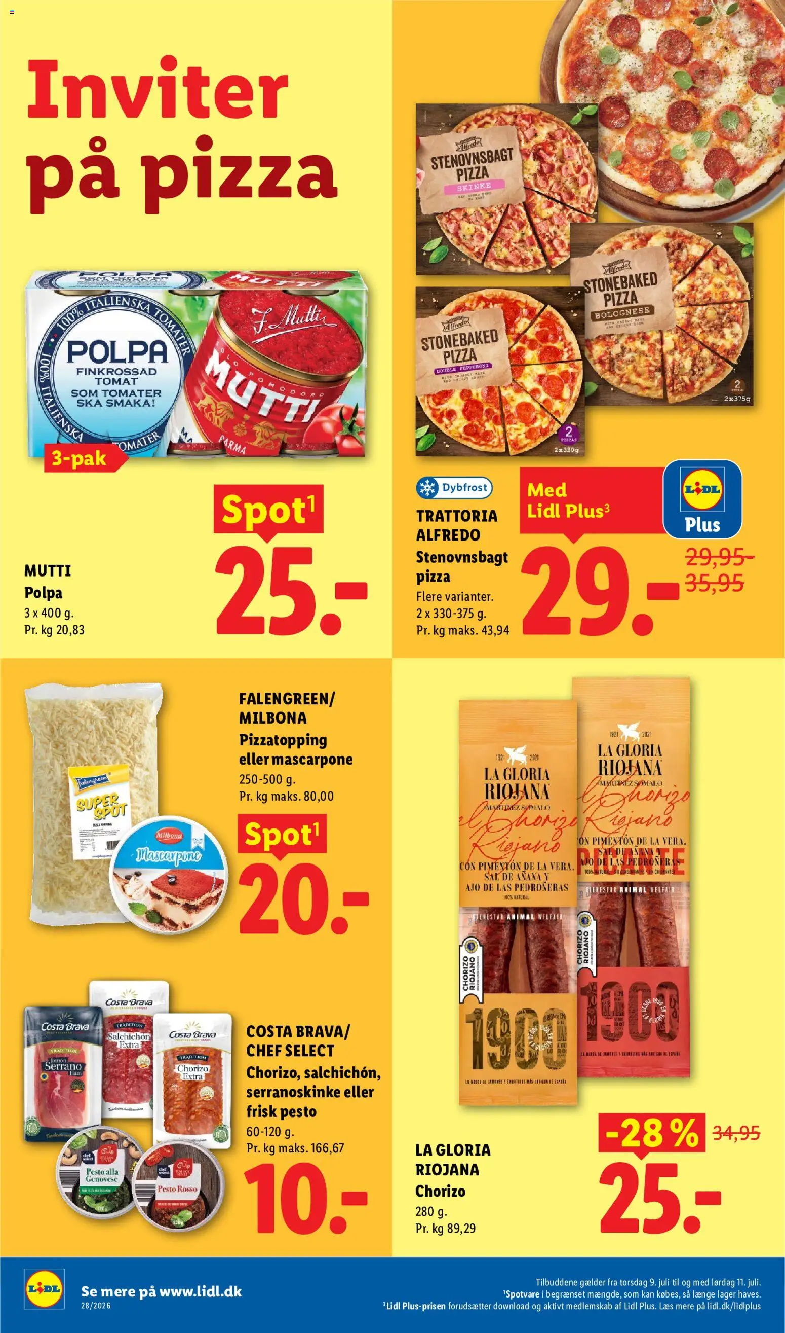 Lidl tilbudsavis – gyldig fra 05/07/2026 | Side: 4 | Produkter: Pizza, Tomater, Pesto, Søm