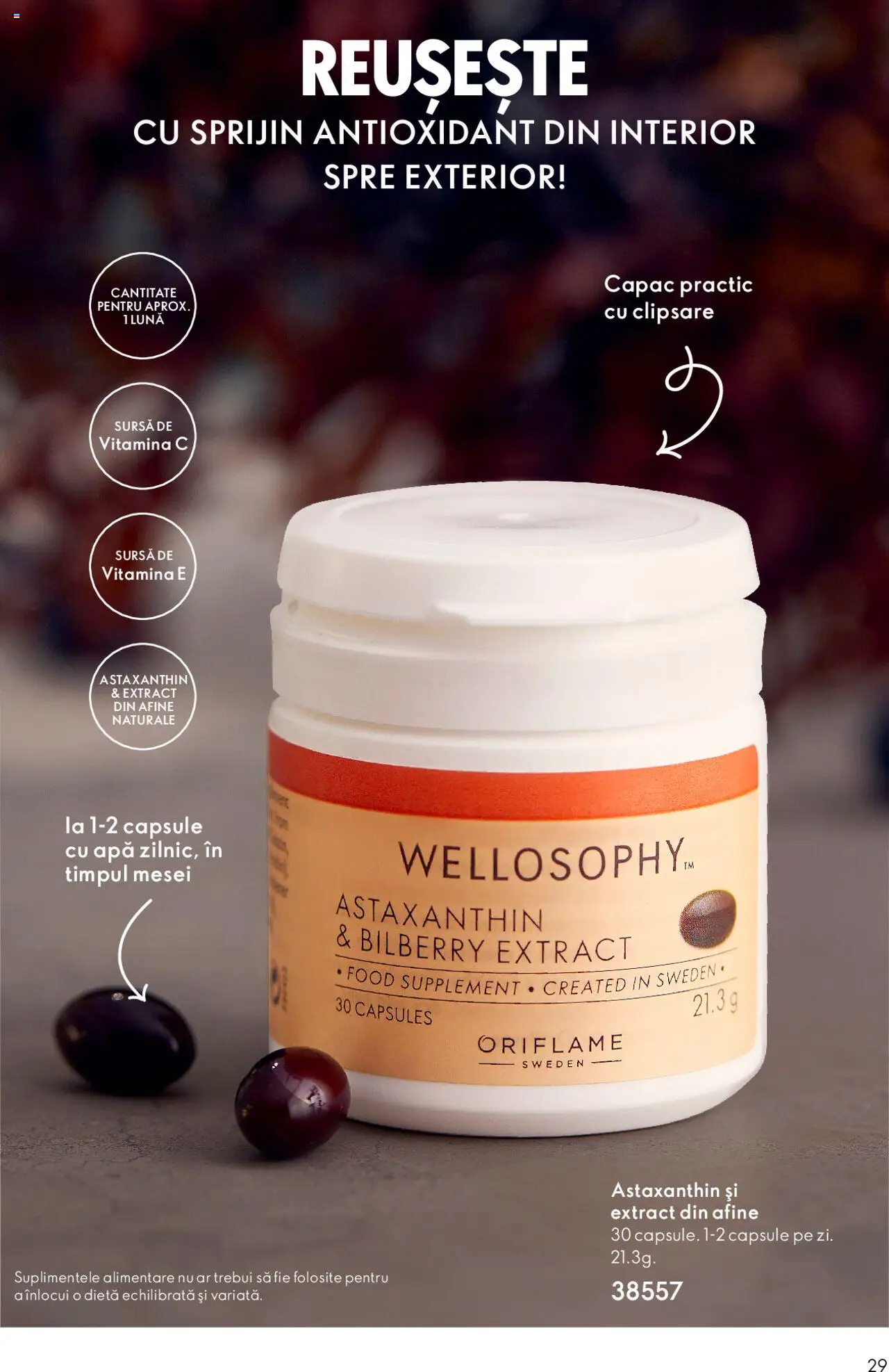 Noul catalog Oriflame – valabil de la 31.10.2023 | Pagină: 29 | Produse: Afine, Apă