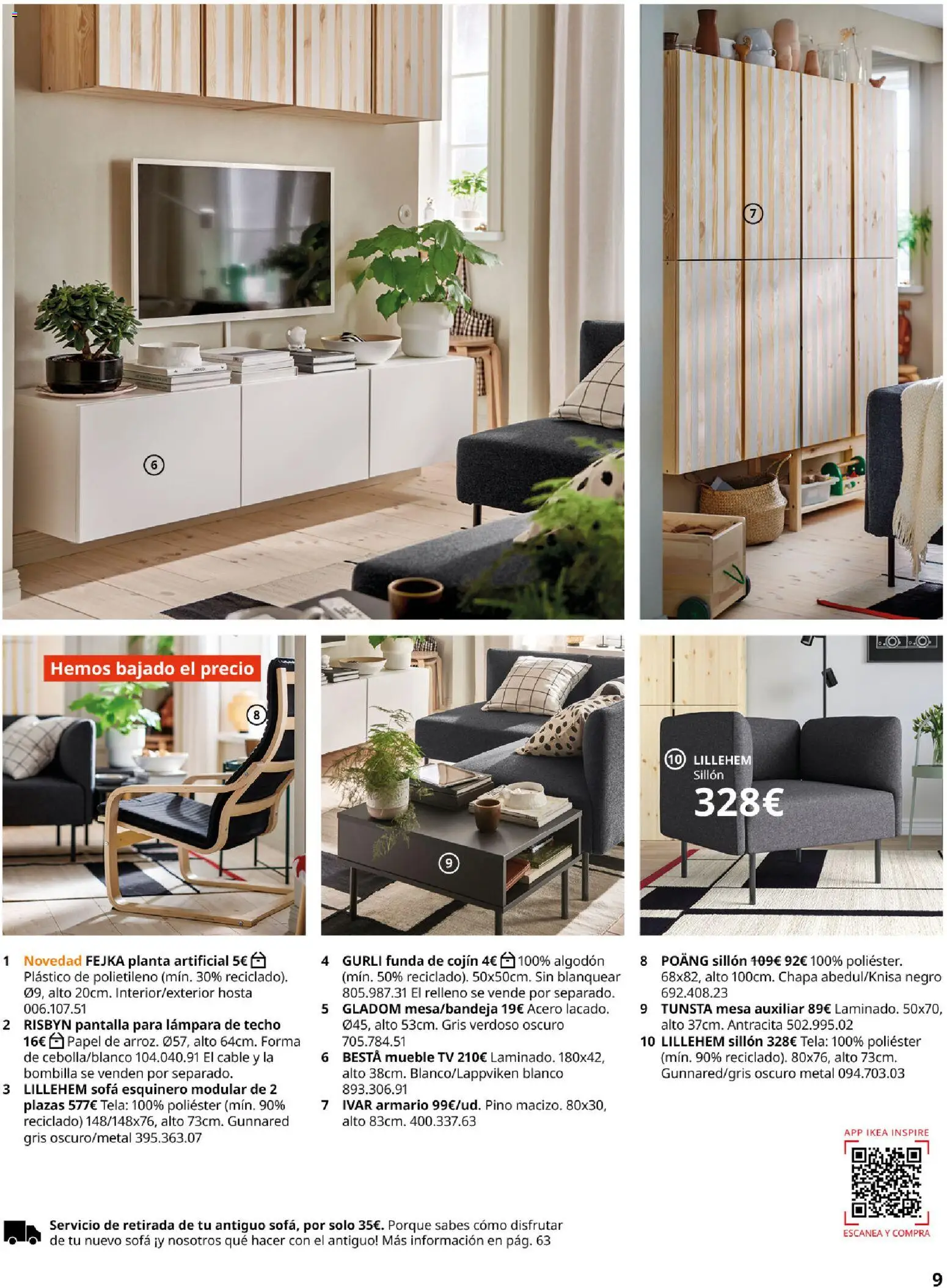 IKEA - Salones │ válido desde el 04/02/2026 | Página: 9 | Productos: Bombilla, Algodón, Mesa, Armario