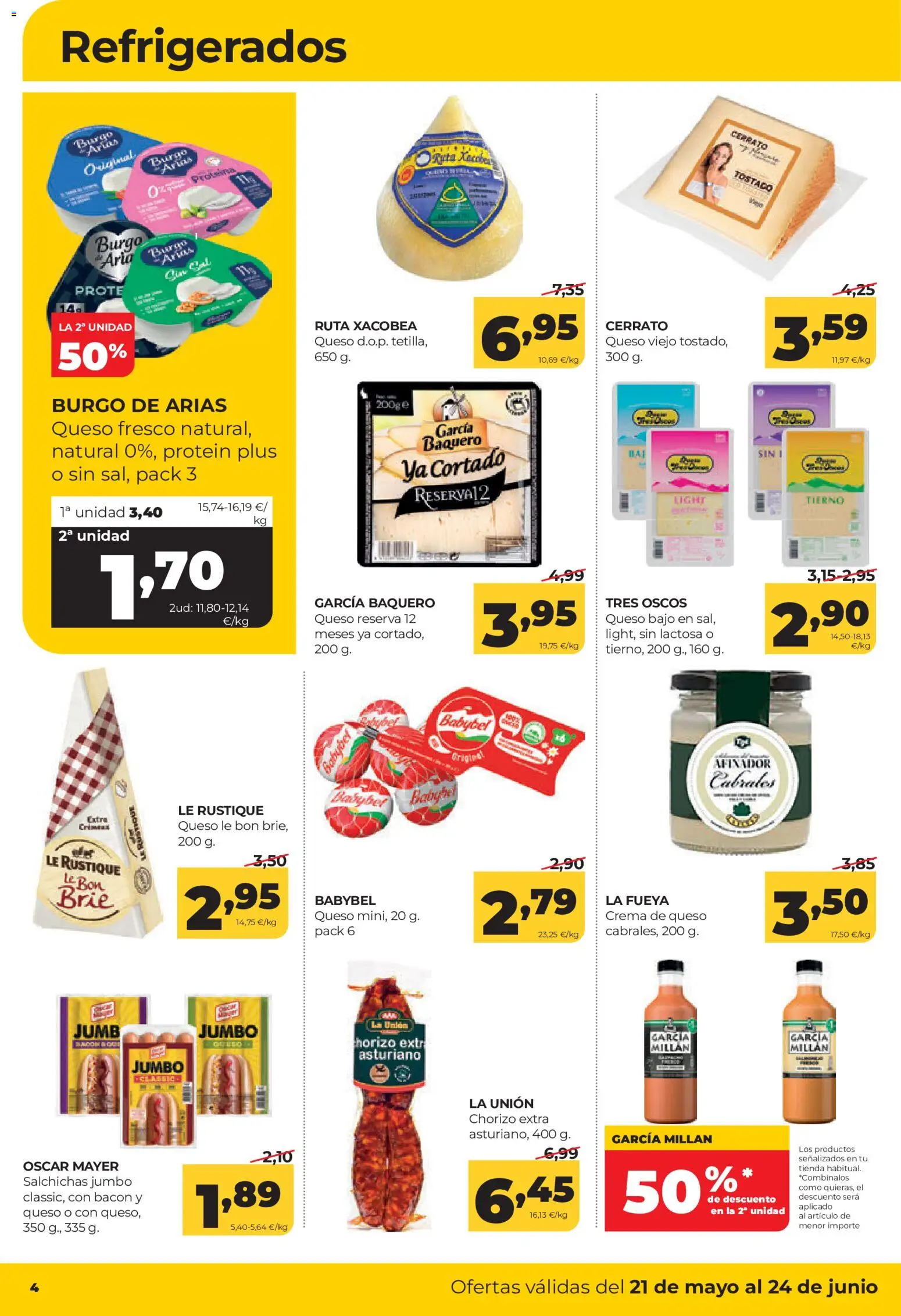 Alimerka folleto Asturias │ válido desde el 21.05.2026 | Página: 4 | Productos: Queso, Queso fresco, Crema