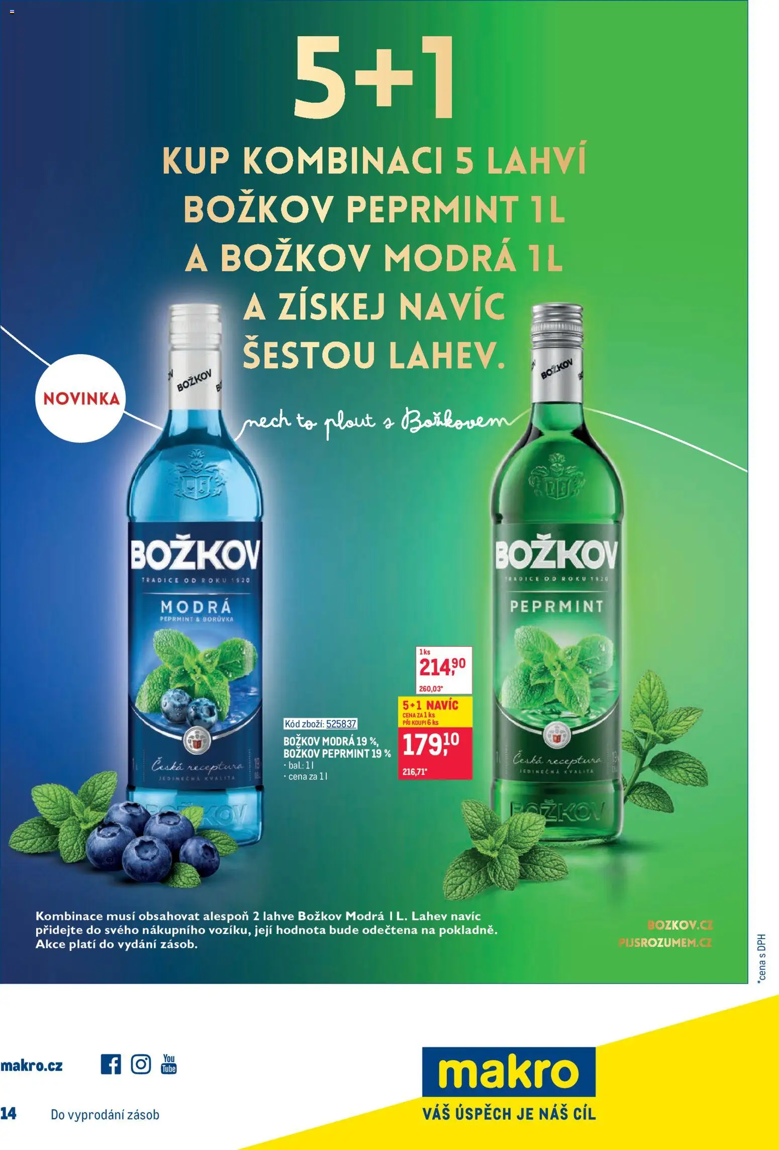 Makro leták - Gastronomie od 17.06.2026 | Strana: 26 | Produkty: Lahve, Božkov, Božkov Peprmint, Láhev