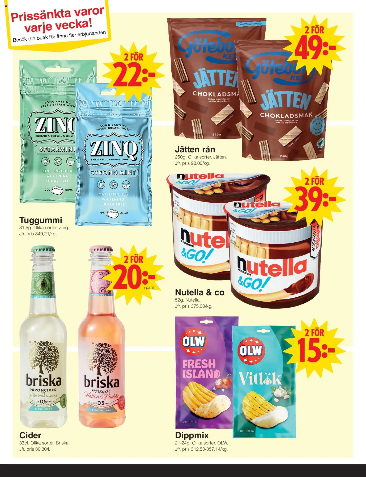 Matöppet reklamblad aktuell från 20/07/2026 | Sida: 3 | Produkter: Vitlök, Cider, Tuggummi
