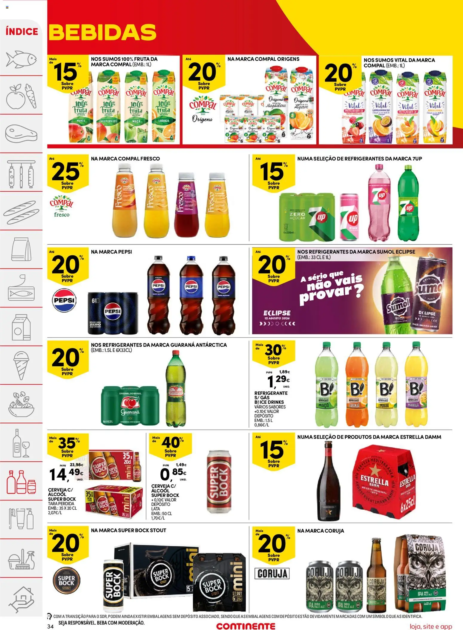 Continente folheto │ válido de 05.05.2026 | Página: 34 | Produtos: Super bock, Maça, Cerveja, Soda