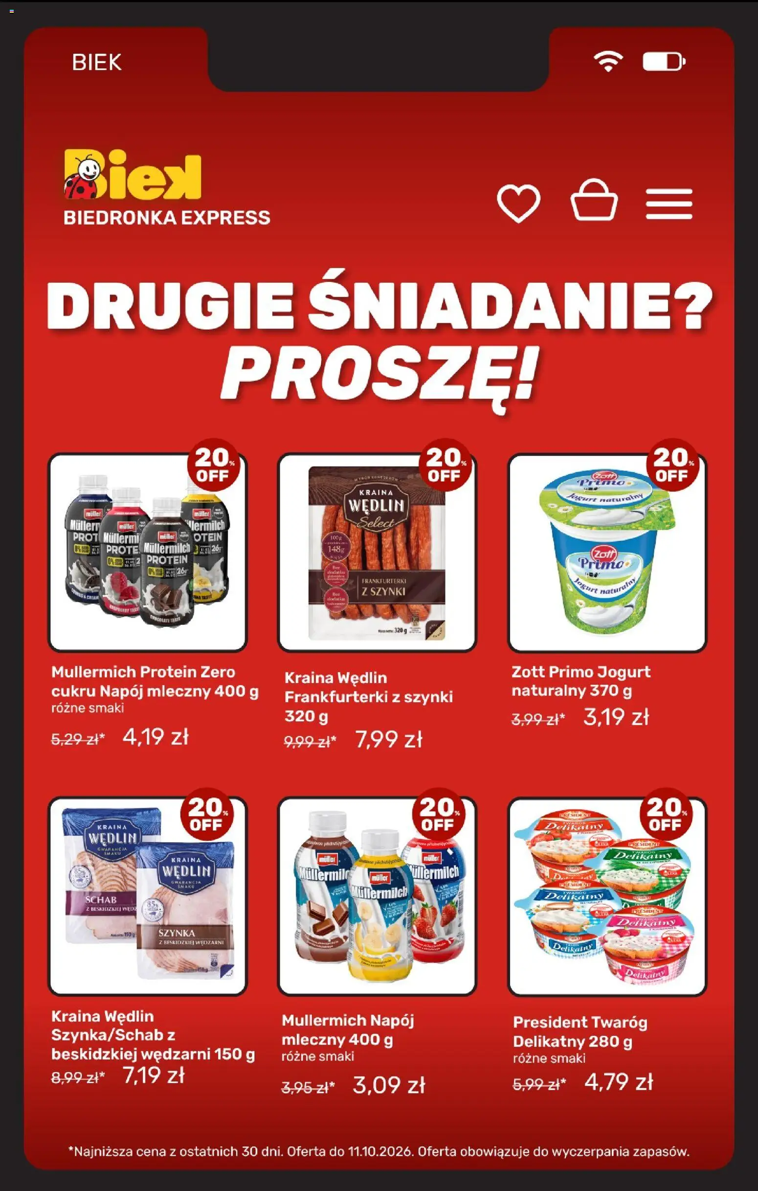 Biedronka Polsko leták - BIEK od 10.10.2026 | Strana: 12 | Produkty: Jogurt, Protein, Müllermilch