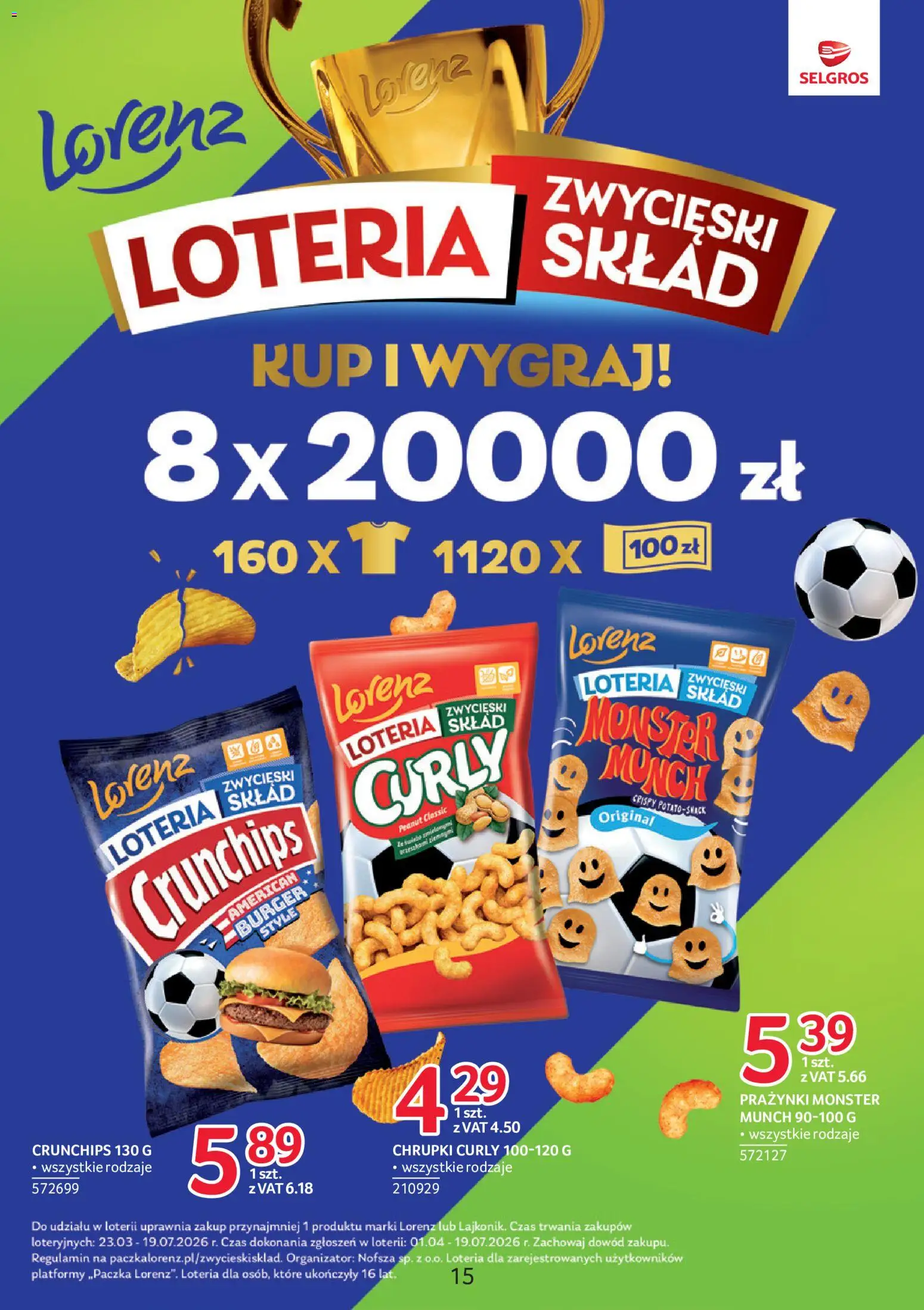 Selgros cash&carry gazetka - Markowe Produkty od 02.06.2026 | Strona: 15 | Produkty: Chrupki