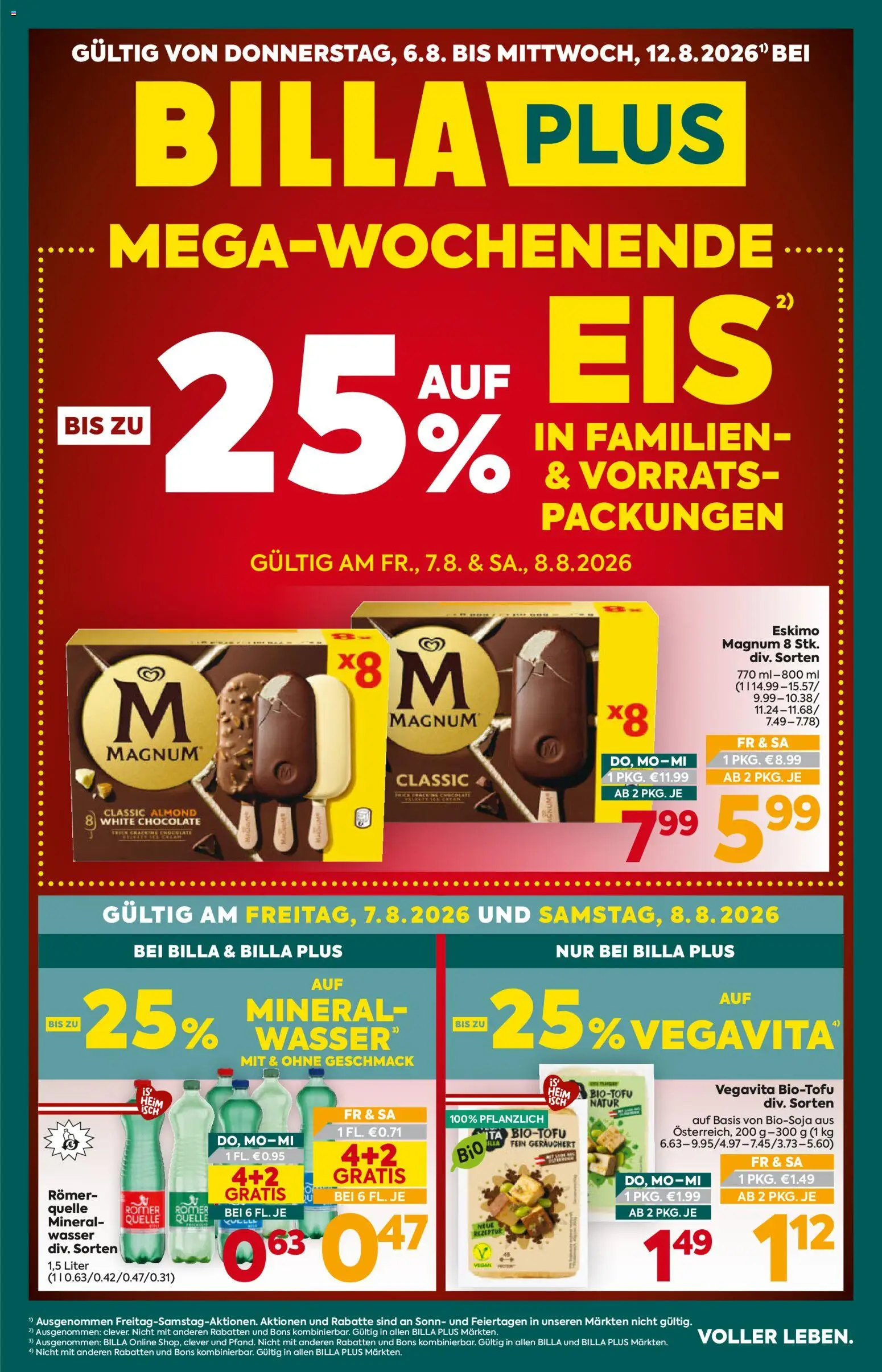 Billa Plus Flugblatt gültig ab 06.08.2026 | Seite: 1