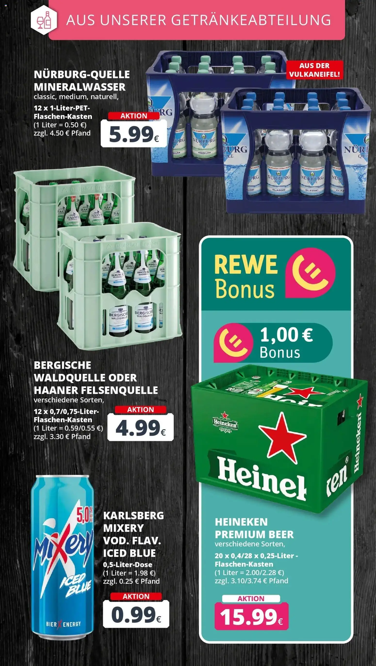 REWE Prospekt ab 31.08.2026 zum Blättern » Angebote | Seite: 17 | Produkte: Energy, Bier, Mineralwasser, Heineken