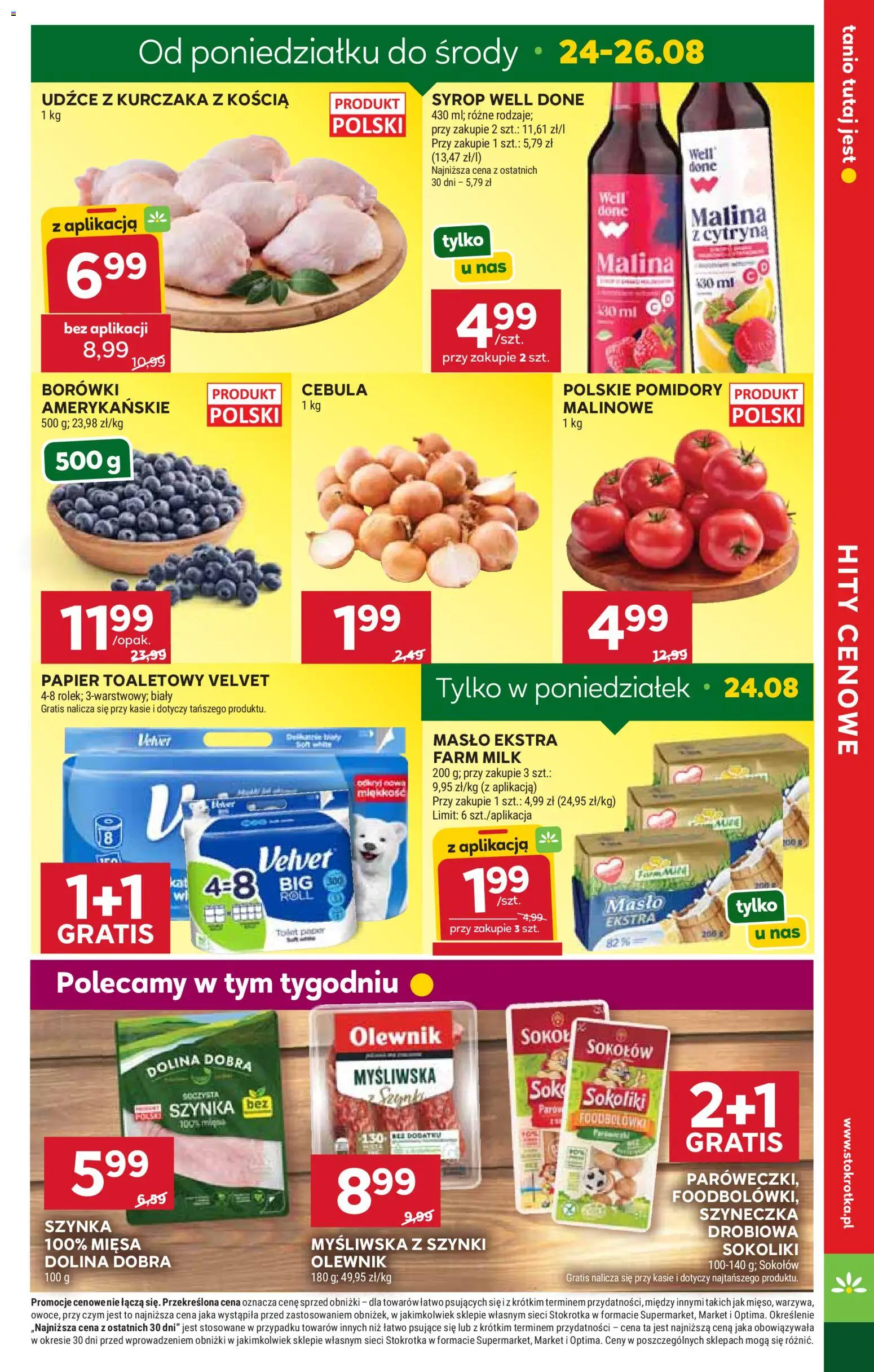 Stokrotka gazetka - Market od 20.08.2026 | Strona: 5 | Produkty: Cytryna, Borówki, Malina, Papier toaletowy