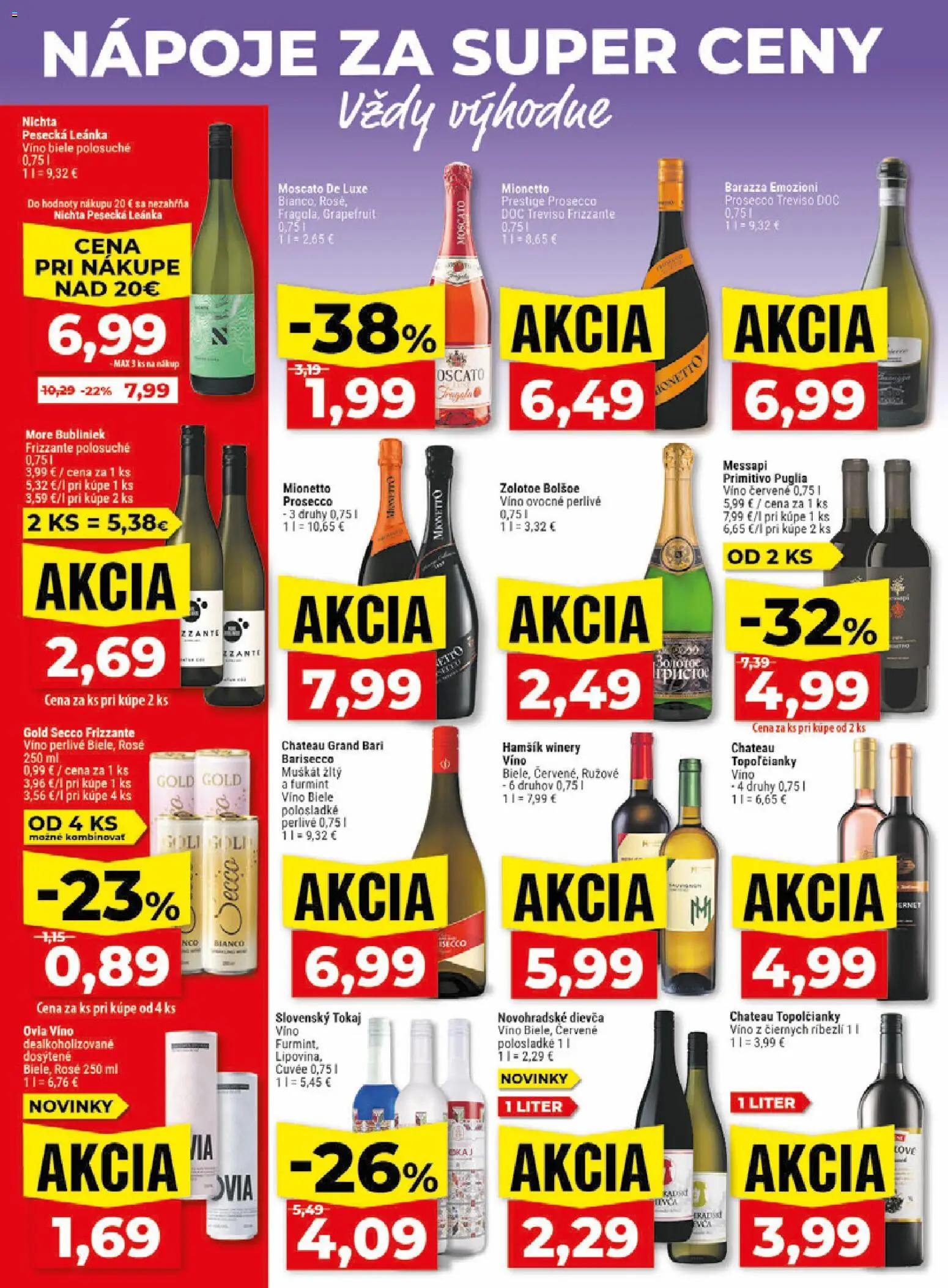 Nové Klas akcie – leták je platný od 17.08.2026 | Strana: 21 | Produkty: Víno, Prosecco, Nápoje, Grapefruit
