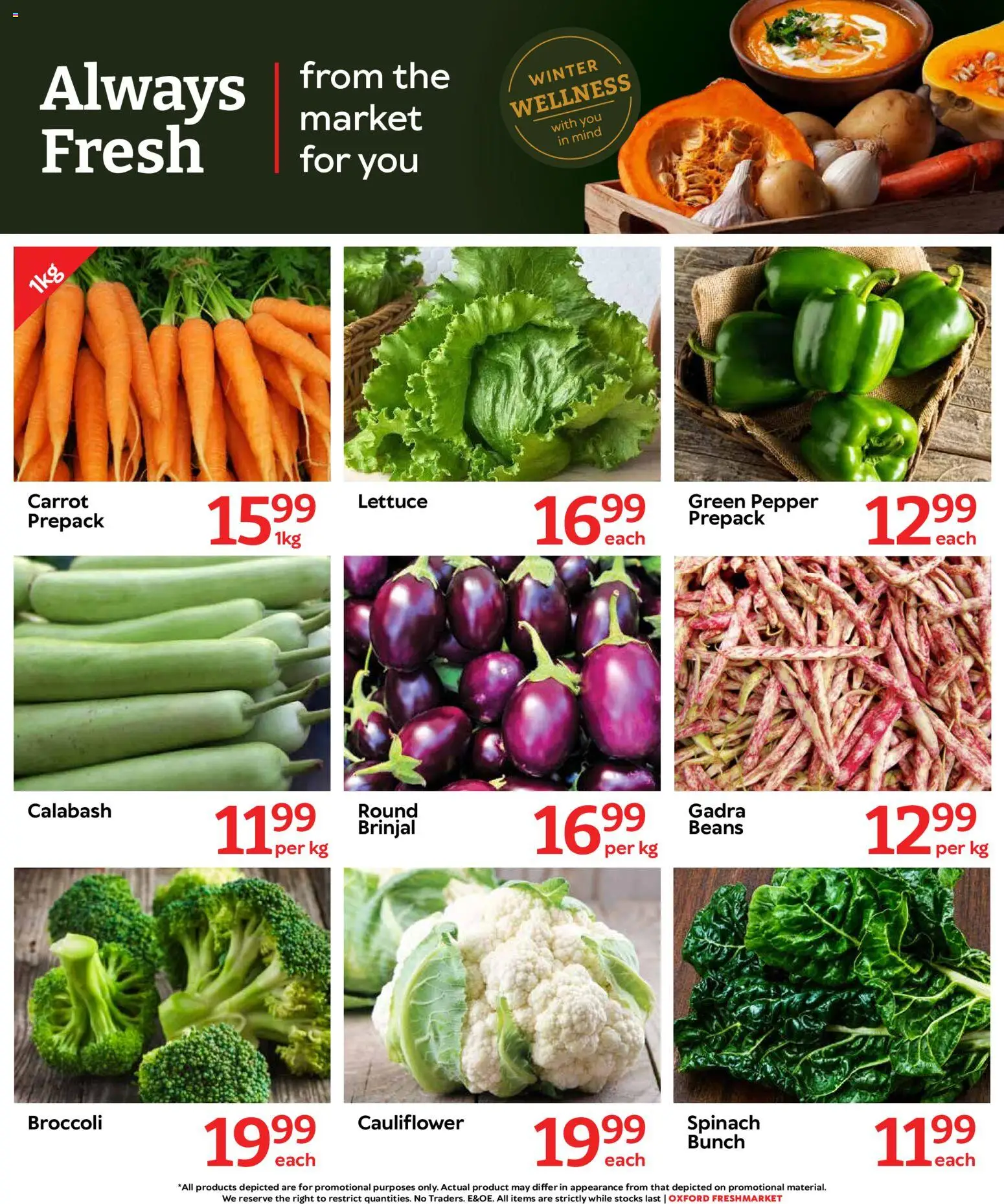 New Oxford Freshmarket catalogue – valid from 15/07/2026 | Page: 6 | Products: Cauliflower, Beans, Pepper, Lettuce