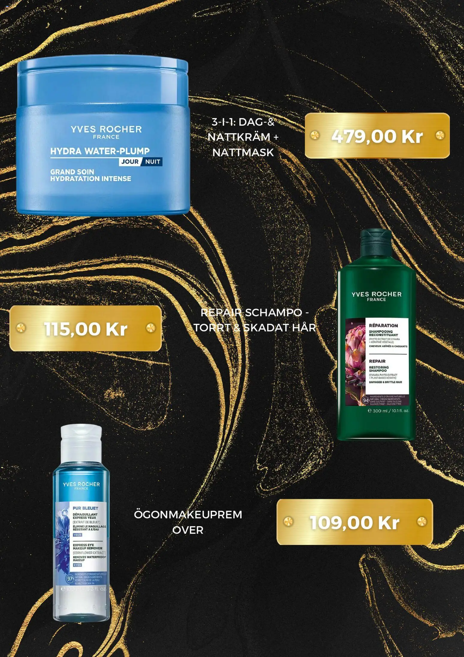 Yves Rocher reklamblad aktuell från 01/09/2026 | Sida: 2 | Produkter: Schampo, Nattkräm