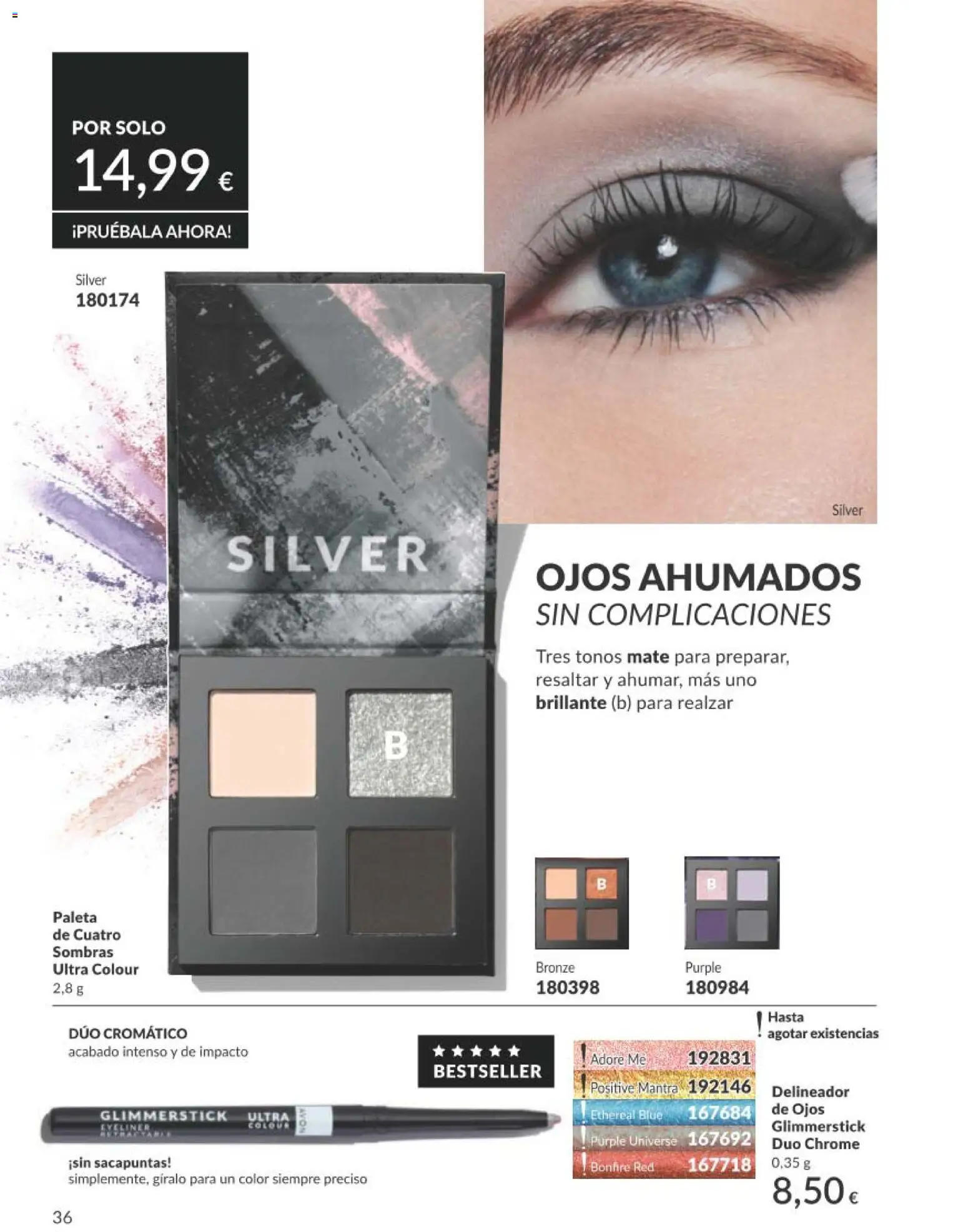 Catálogo AVON campaña 8 │ válido desde el 01/08/2026 | Página: 36 | Productos: Delineador, Sacapuntas