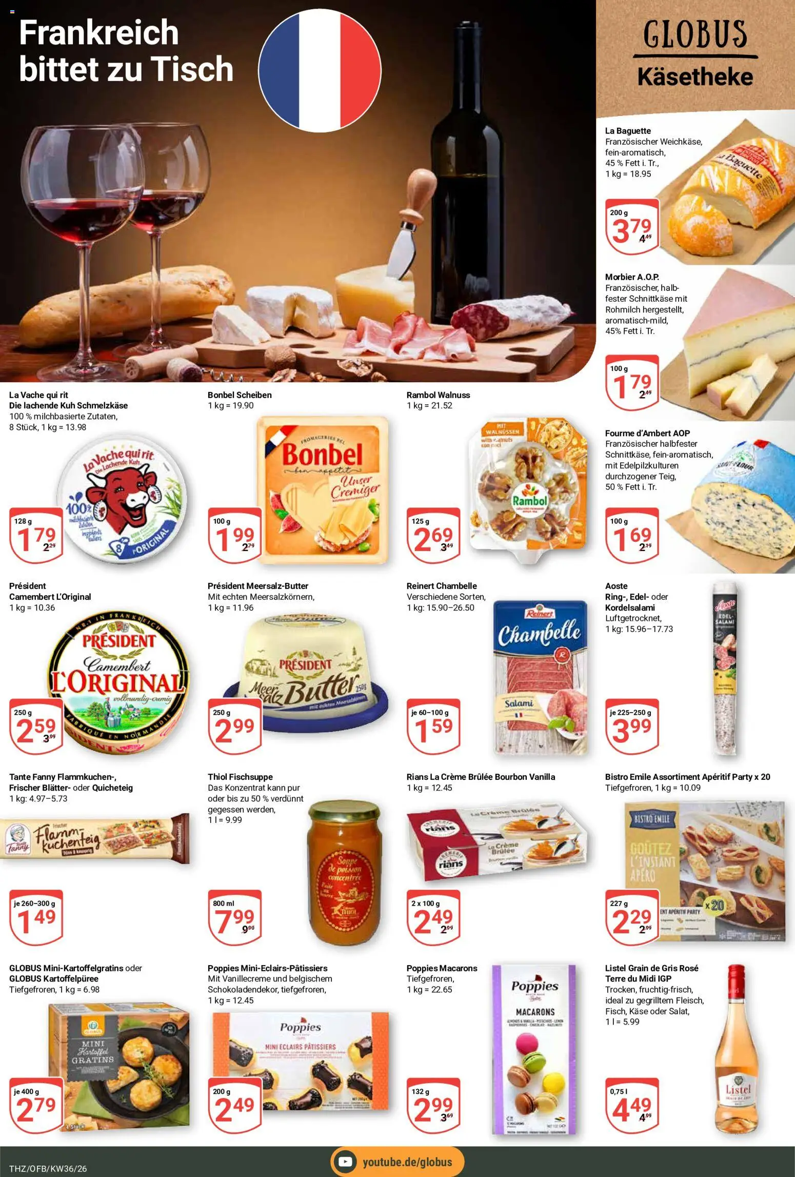 Globus Prospekt Theißen – gültig ab 31.08.2026 | Seite: 13 | Produkte: Baguette, Creme, Camembert, Salami