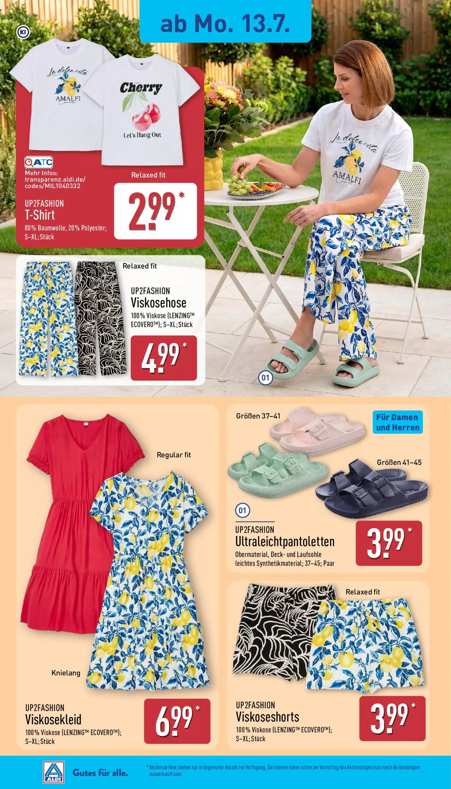 Aldi Prospekt – gültig ab 13.07.2026 | Seite: 18 | Produkte: Up2fashion, T-Shirt