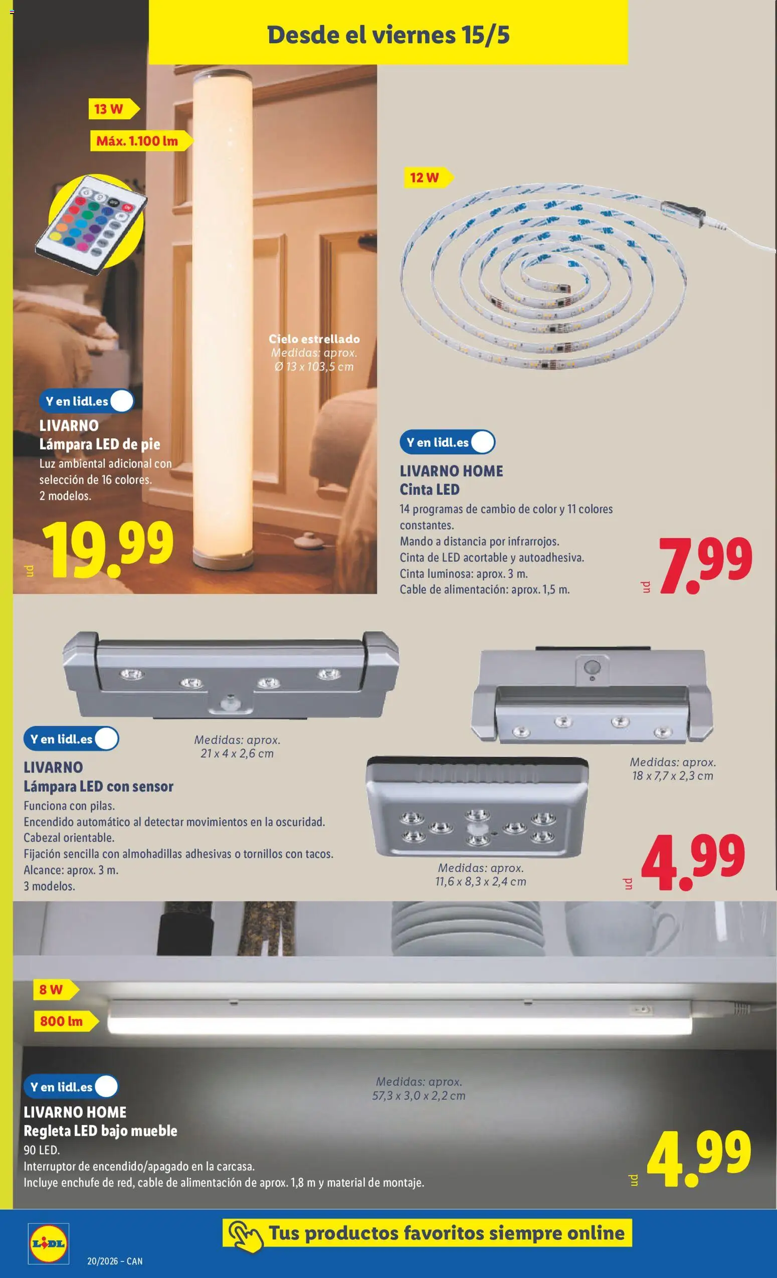 Lidl folleto de bazar │ válido desde el 11.05.2026 | Página: 36 | Productos: Cable, Enchufe, Lámpara