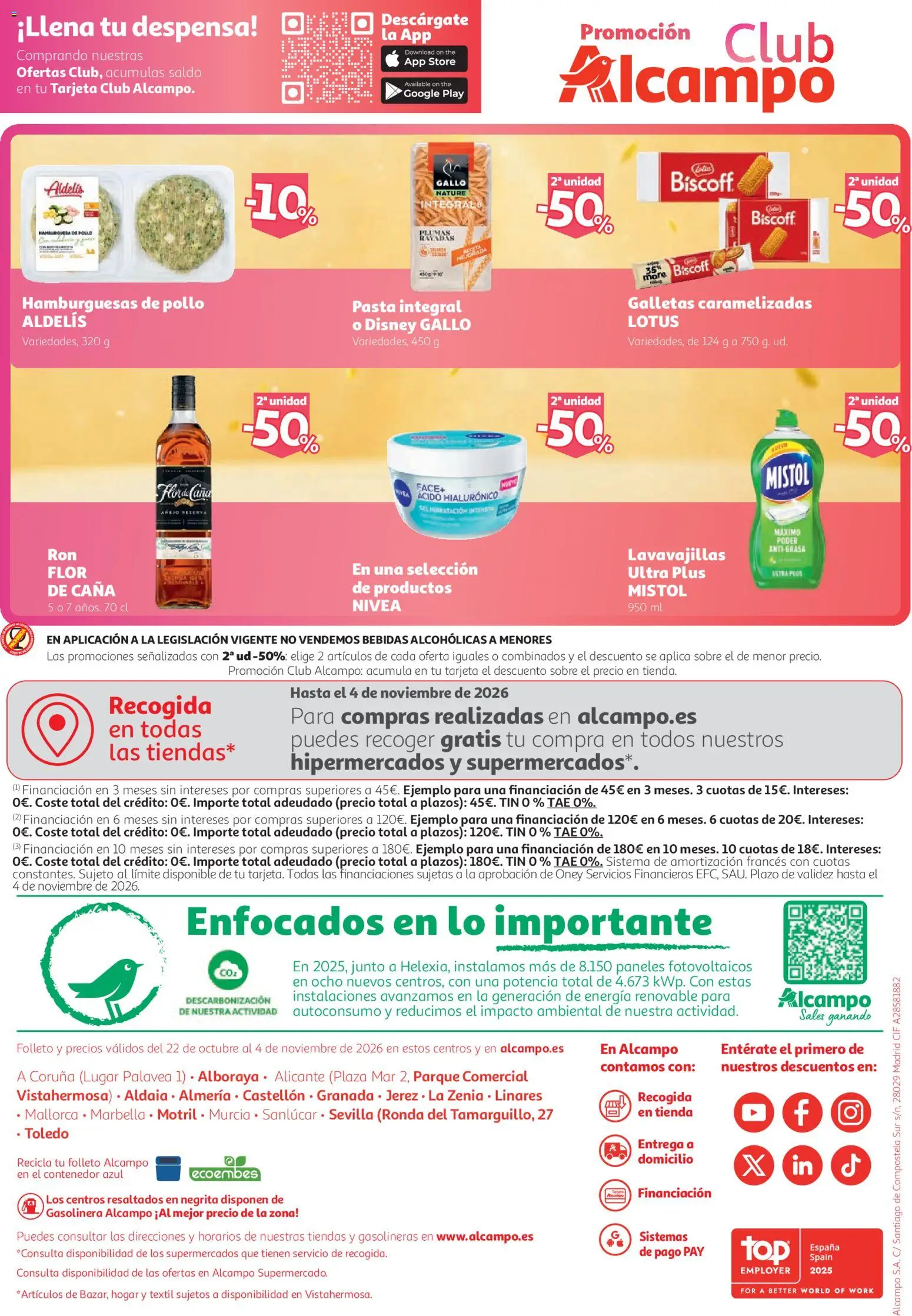 Alcampo HG Nacional │ válido desde el 22/10/2026 | Página: 64 | Productos: Lotus, Lavavajillas, Bebidas, Pollo