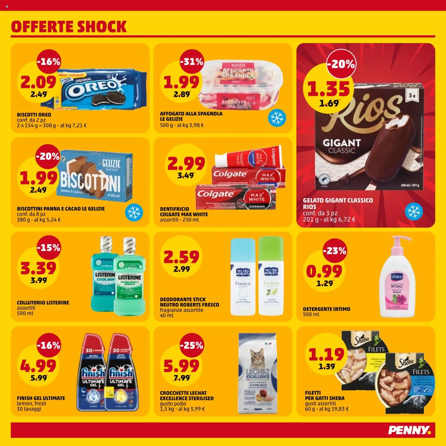 Volantino PENNY del 20/08/2026 | Pagina: 4 | Prodotti: Pollo, Collutorio, Intimo, Gelato