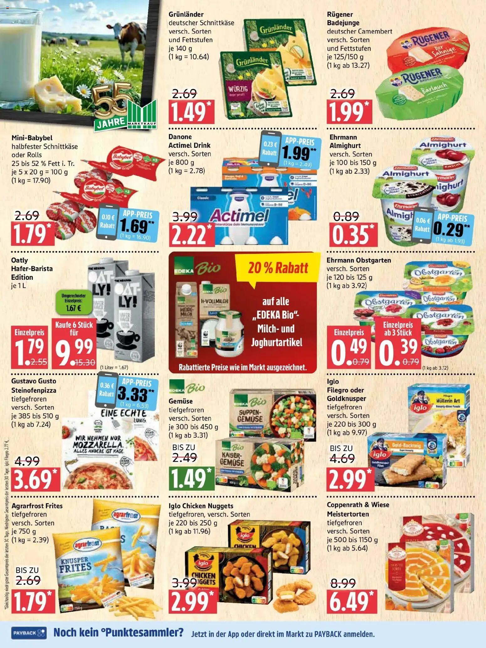 Marktkauf Prospekt Prenzlau (ab 28.09.2026) » Angebote online | Seite: 4 | Produkte: Gustavo gusto, Iglo, Grunlander, Babybel