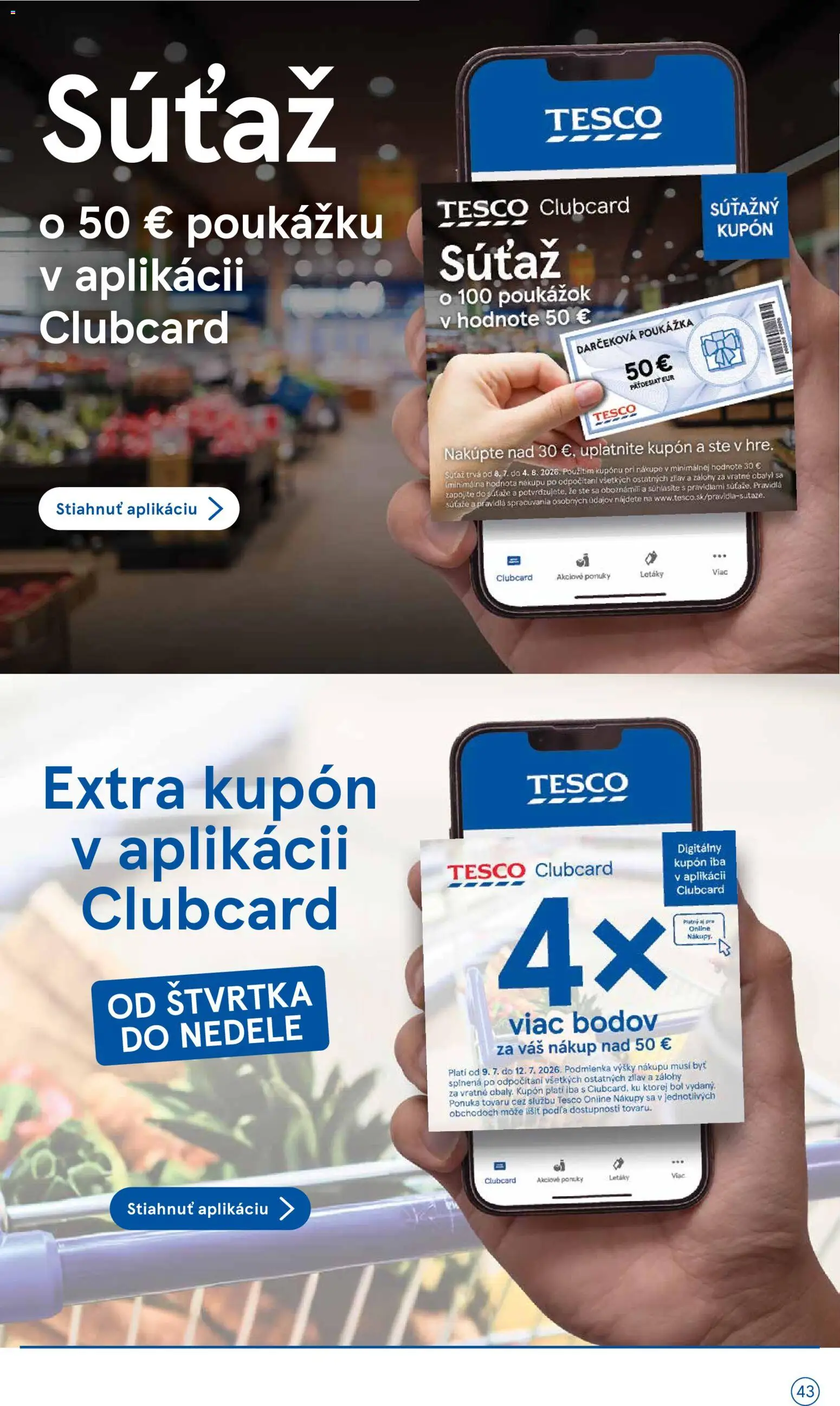 Nové Tesco akcie – leták je platný od 08.07.2026 | Strana: 43
