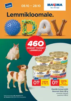 Maxima kliendilehe eelvaade alates 08.10.2026