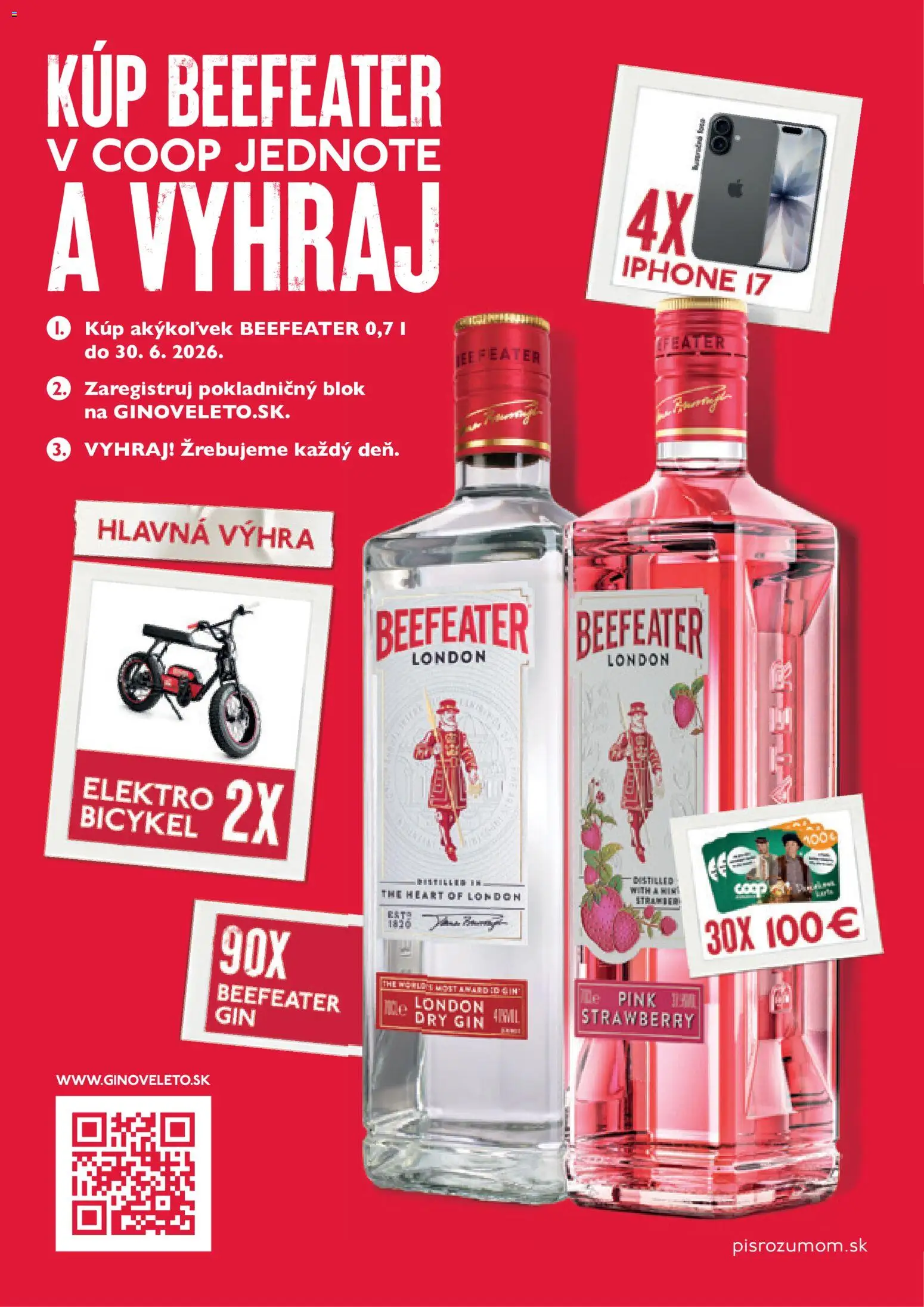 Nové COOP Jednota akcie – leták je platný od 01.06.2026 | Strana: 31 | Produkty: Beefeater, Iphone, Gin