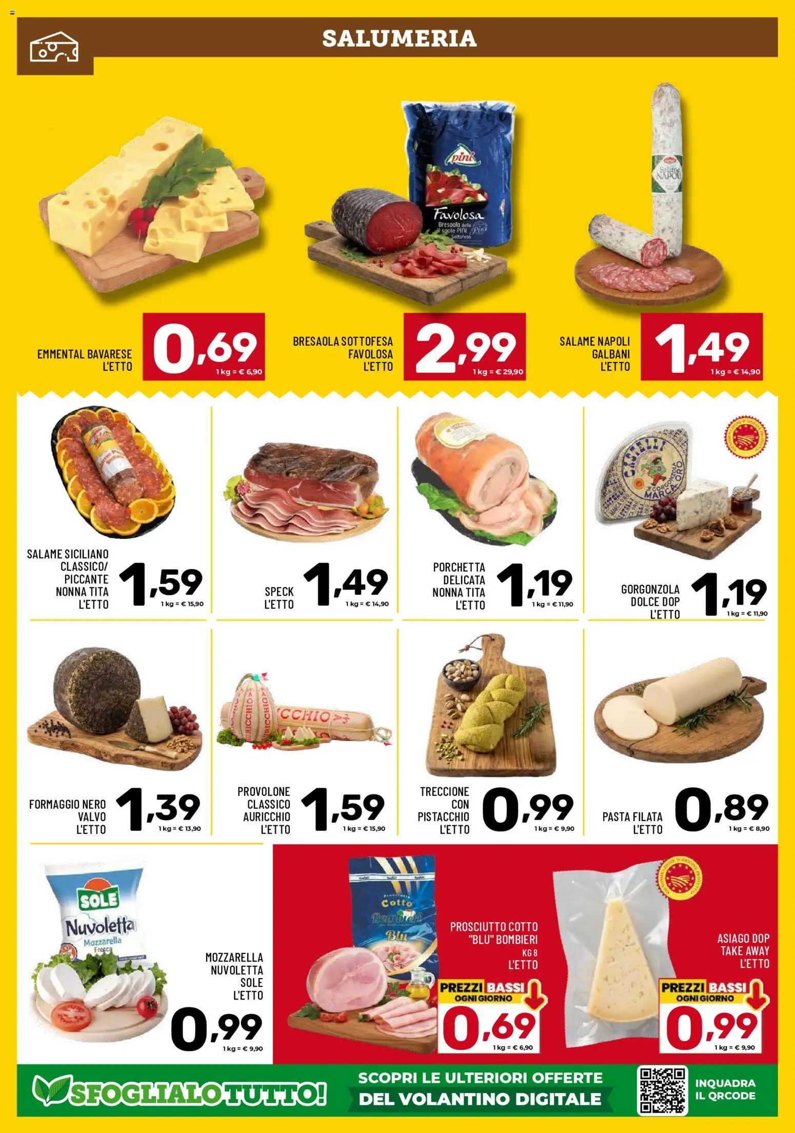 Volantino Il Centesimo del 16.06.2026 | Pagina: 2 | Prodotti: Prosciutto Cotto, Salame, Bresaola, Gorgonzola