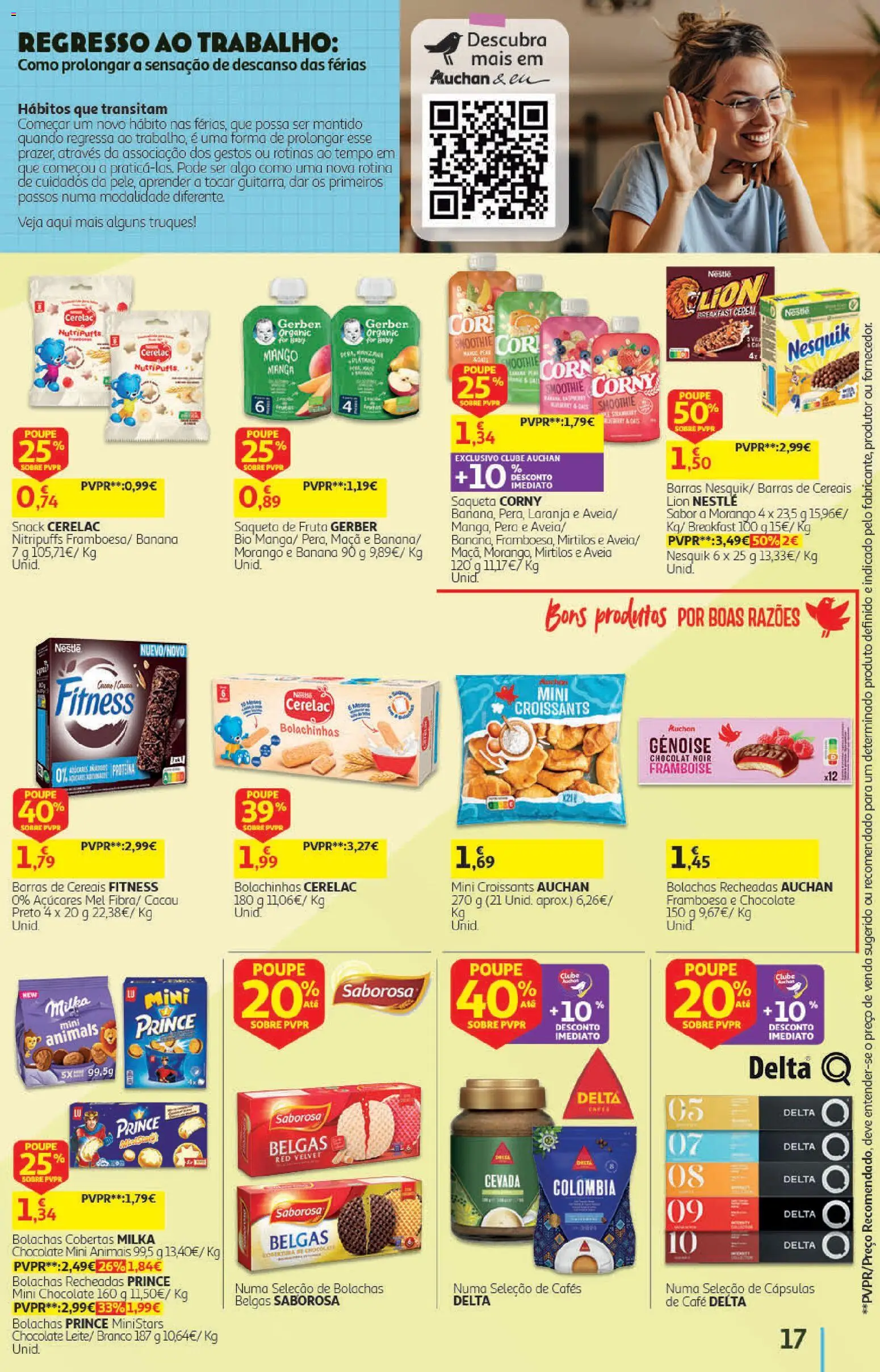 Auchan folheto │ válido de 19/08/2026 | Página: 17 | Produtos: Bolachas, Nestlé, Cereais, Mirtilos