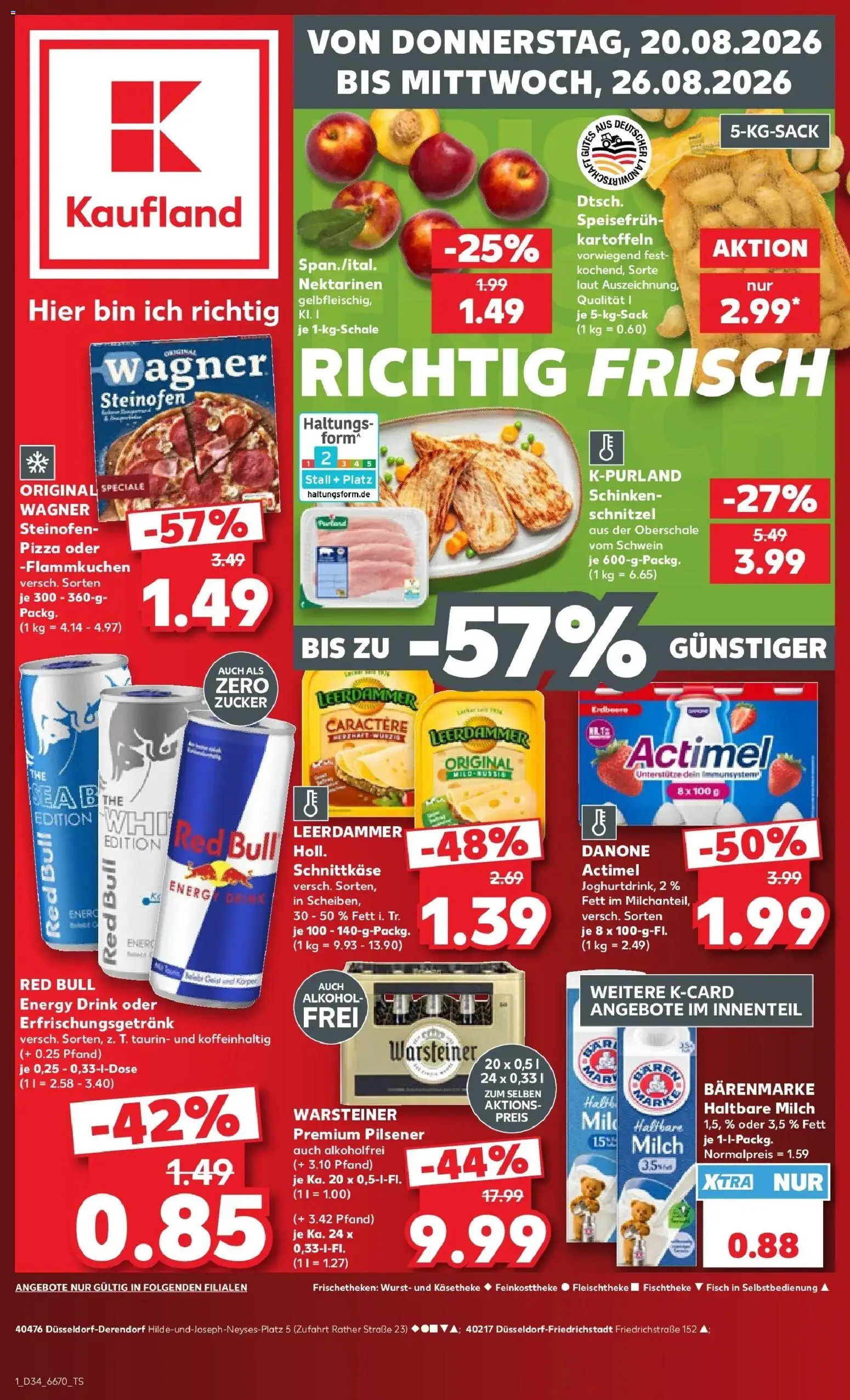 Prospekt Kaufland ab 17.08.2026 » Angebote Online zum Blättern | Seite: 12 | Produkte: Actimel, Kartoffeln, Alkohol, Schinken