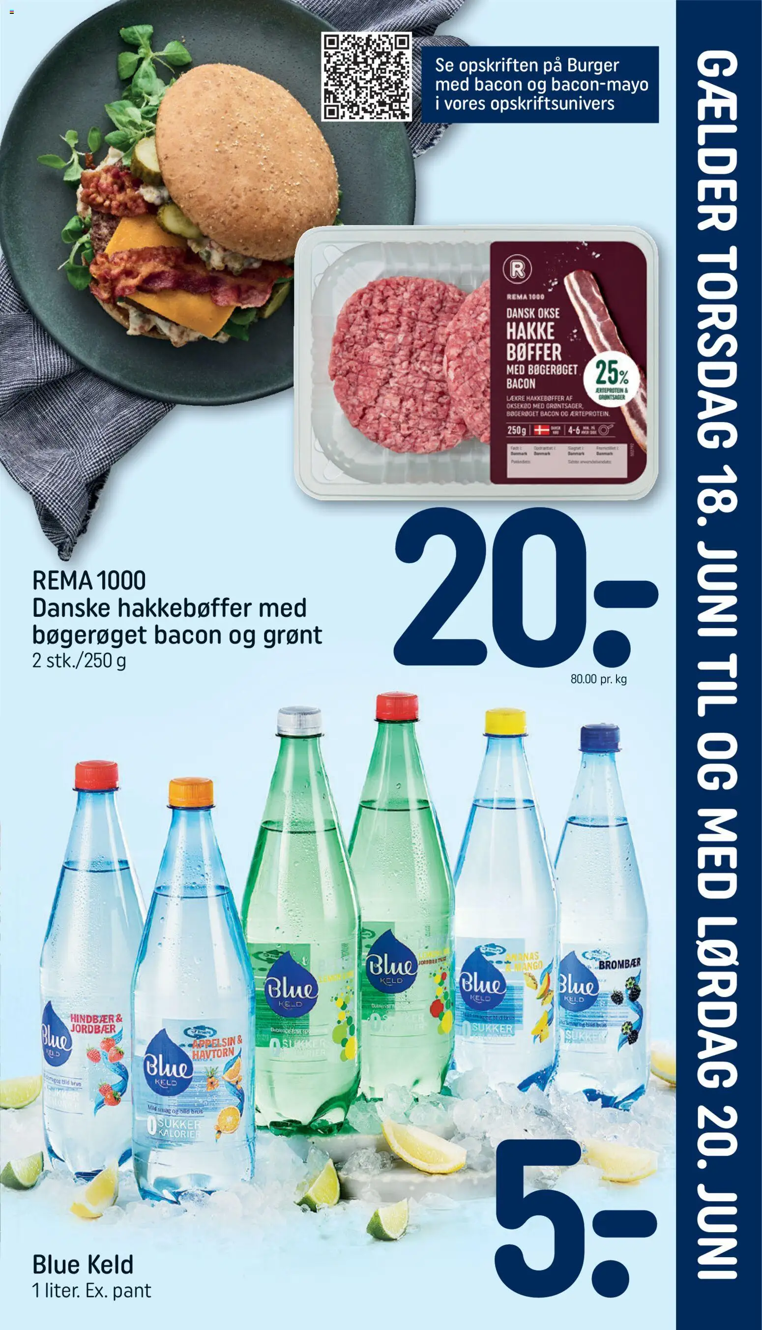 Rema 1000 tilbudsavis – gyldig fra 18.06.2026 | Side: 1 | Produkter: Ananas, Oksekød, Bacon, Sukker