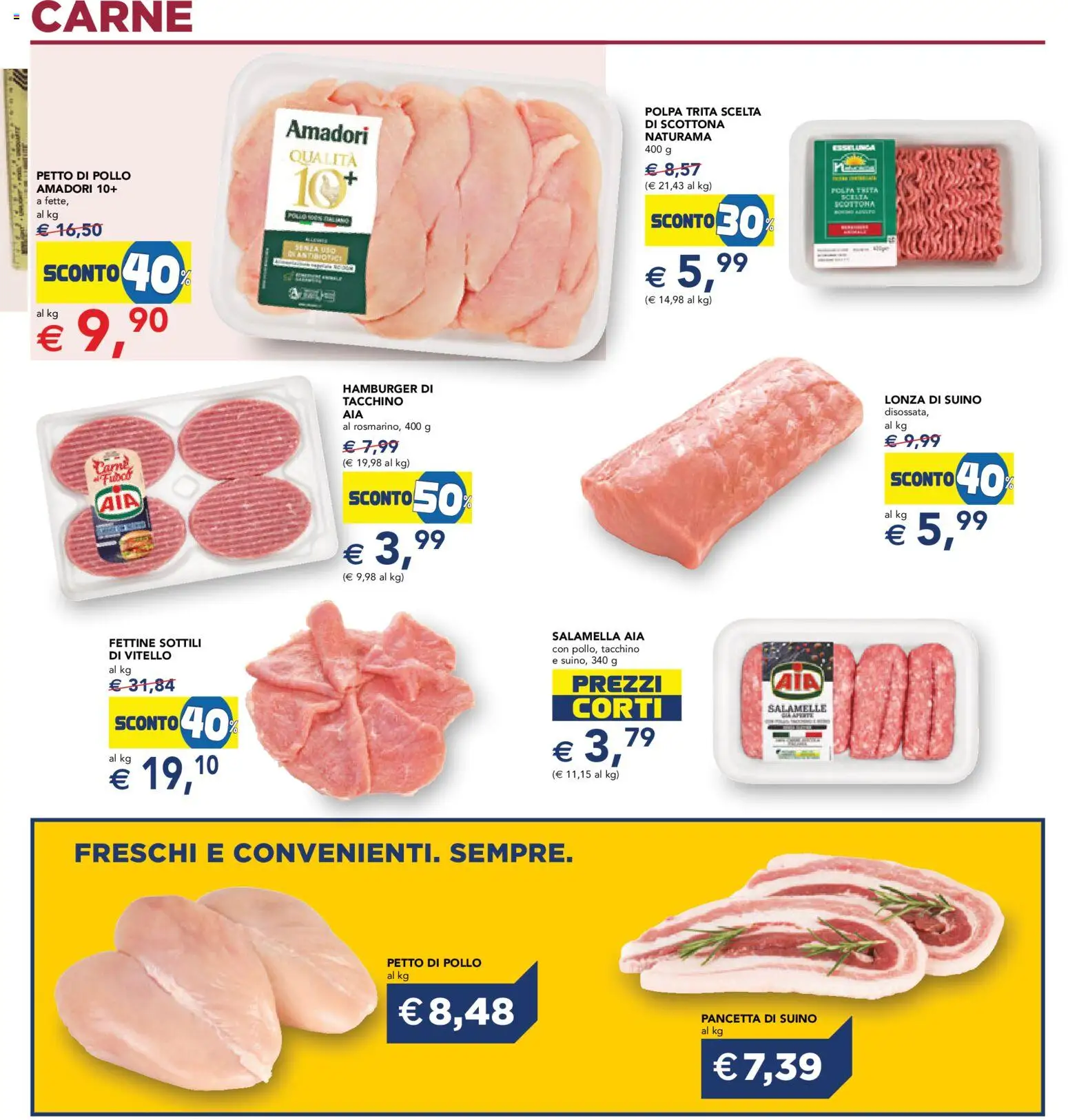 Volantino Esselunga S del 28.05.2026 | Pagina: 14 | Prodotti: Salamella, Pollo, Suino, Tacchino