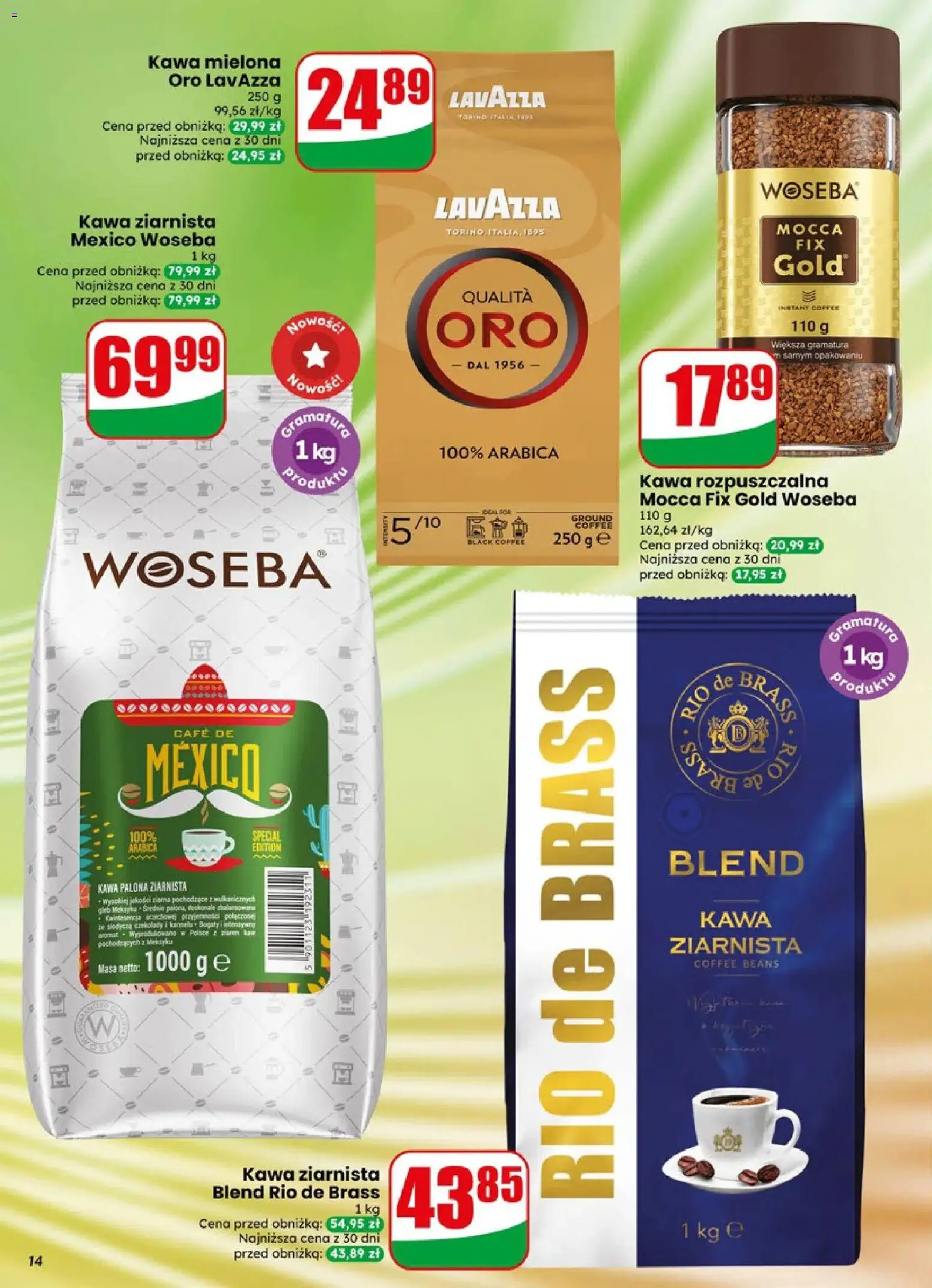 Dino gazetka od 06.05.2026 | Strona: 14 | Produkty: Czekolady, Kawa rozpuszczalna, Lavazza, Kawa