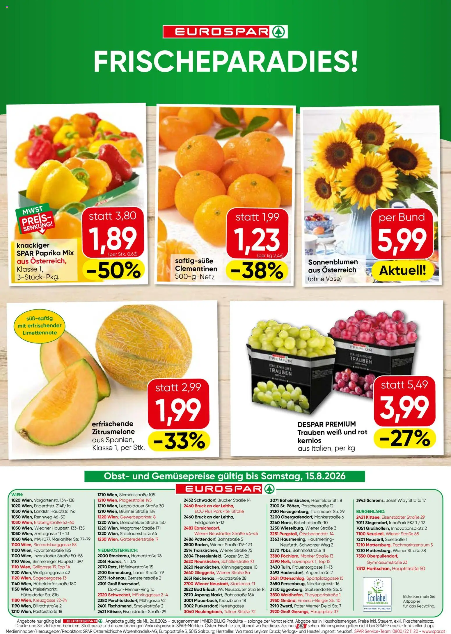 Eurospar - Flugblatt gültig ab 13.08.2026 | Seite: 16