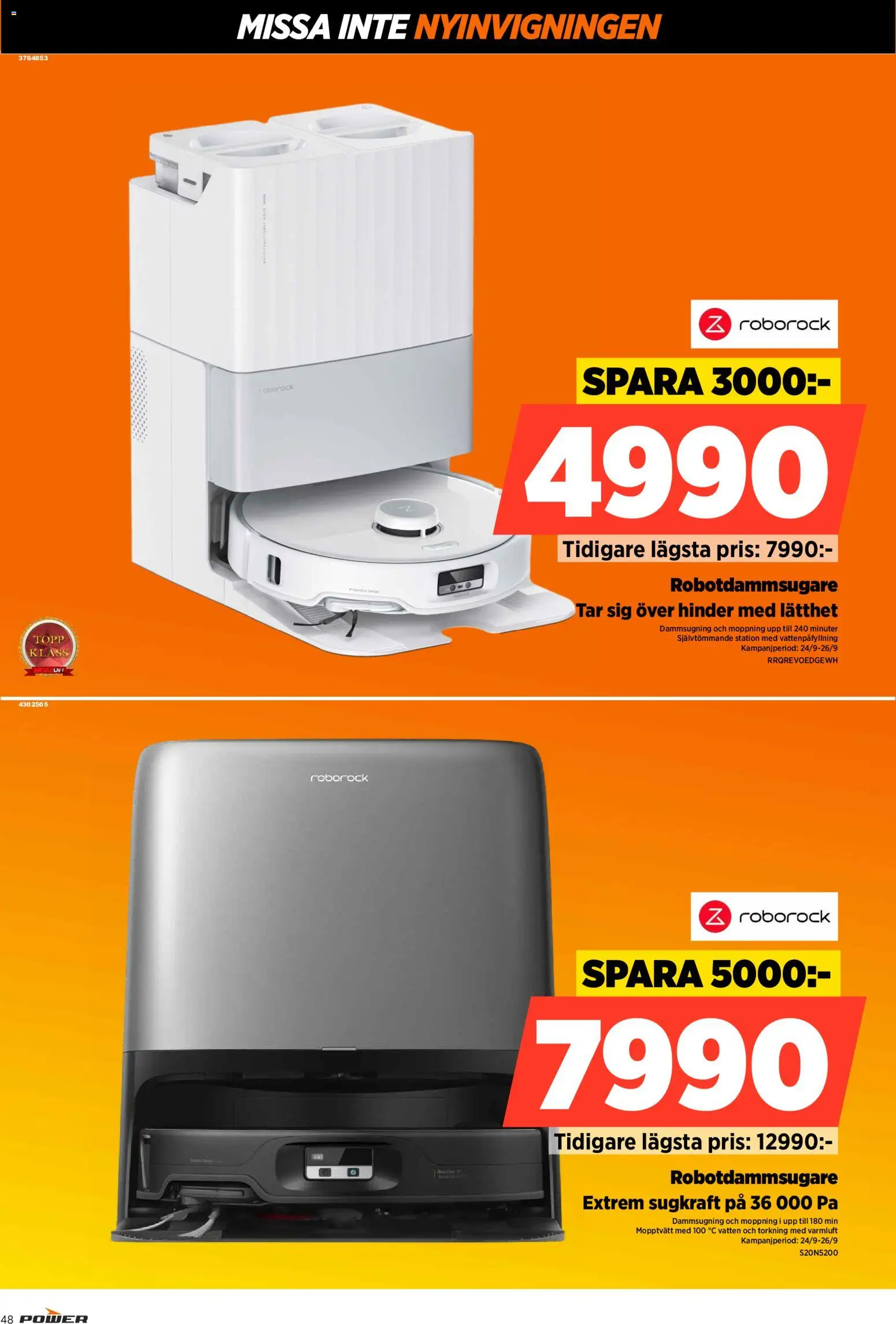 Power reklamblad aktuell från 24/09/2026 | Sida: 48 | Produkter: Topp, Vatten, Robotdammsugare