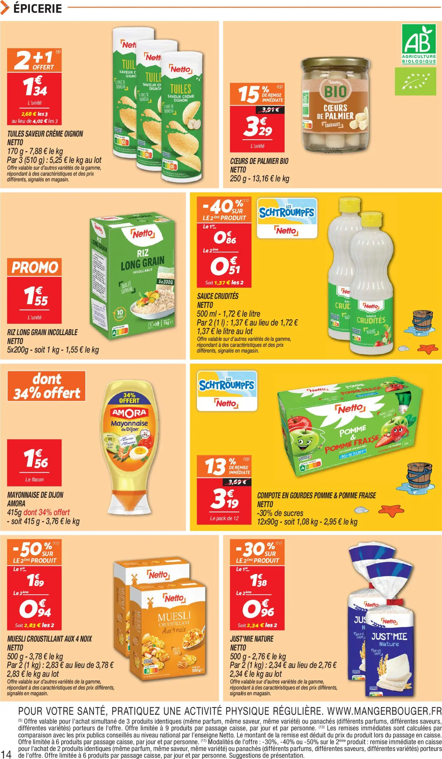 {H1} | Page: 14 | Produits: Pomme, Oignon, Riz, Crème