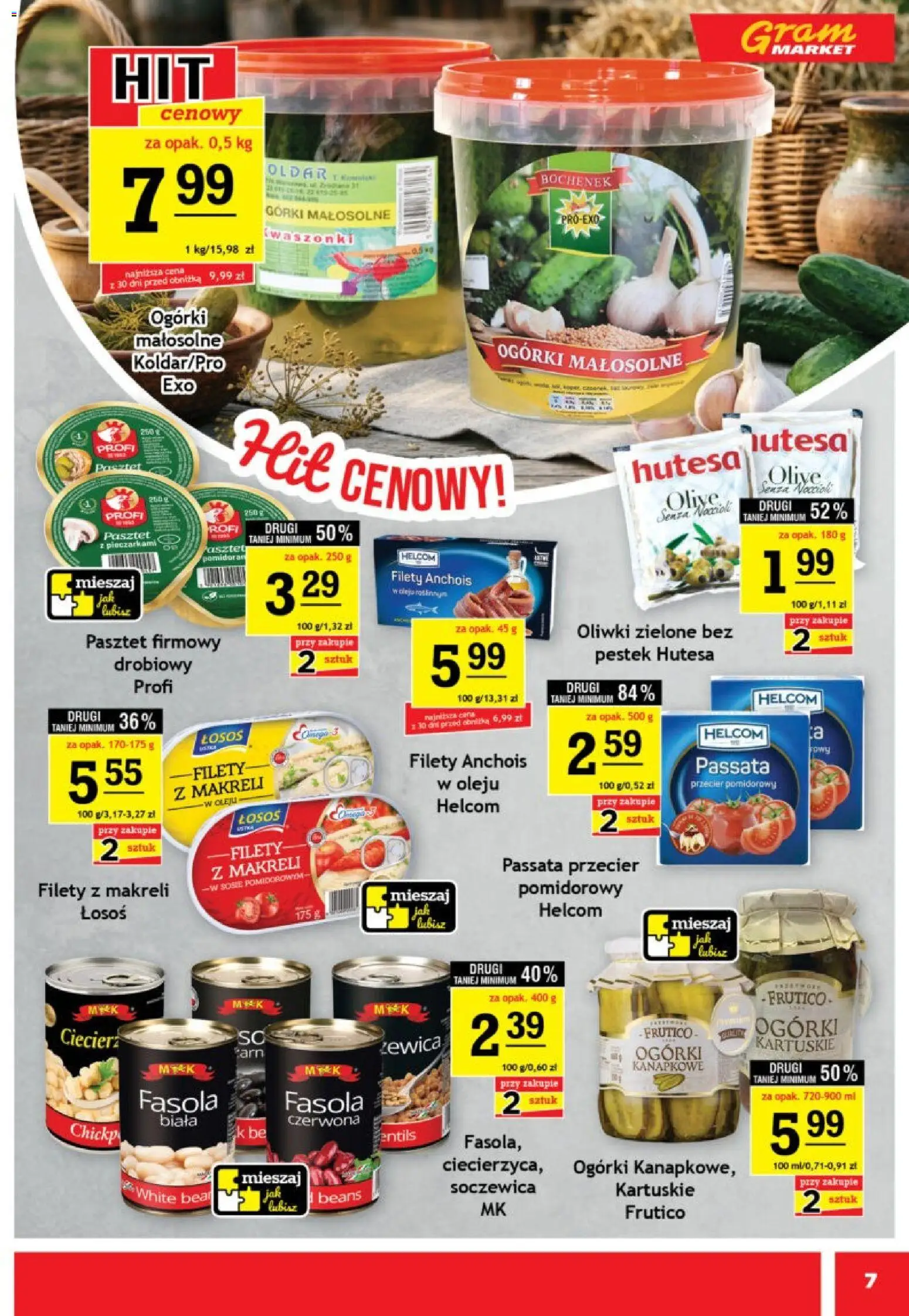Gram Market gazetka od 10.06.2026 | Strona: 7 | Produkty: Przecier pomidorowy, Anchois, Oliwki zielone, Łosoś