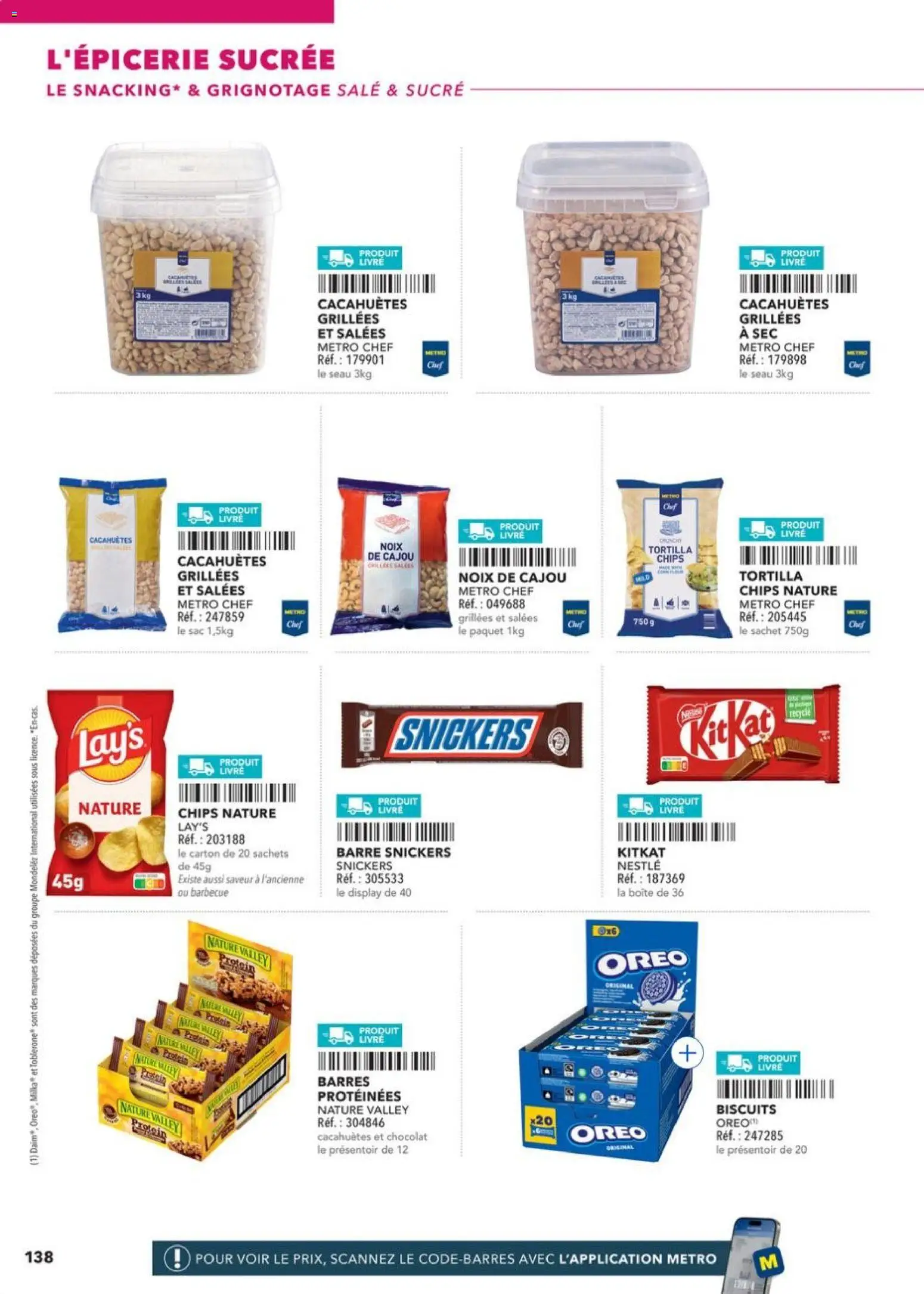 {H1} | Page: 138 | Produits: Chocolat, Thé, Chips, Biscuits