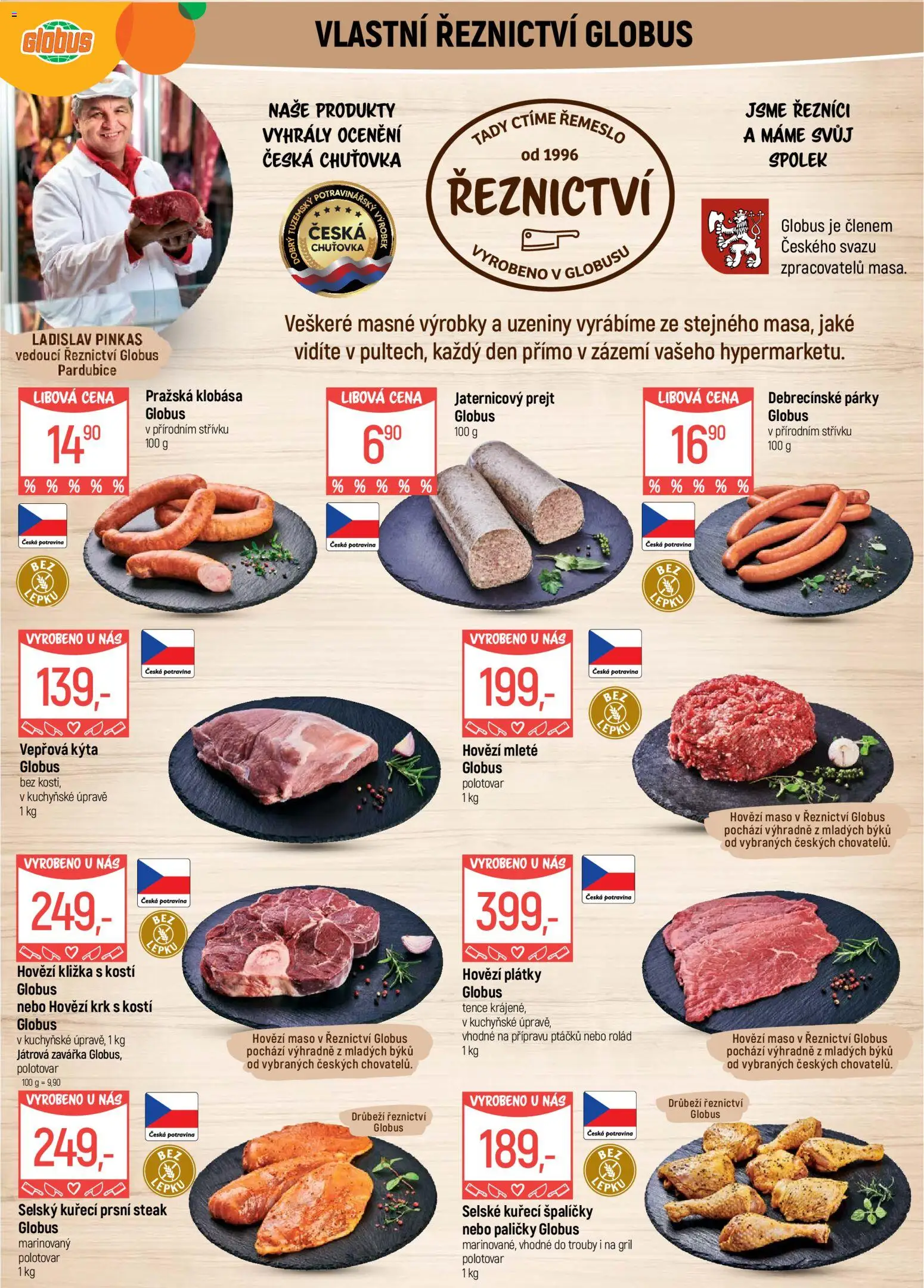 Globus leták - Pardubice od 06.05.2026 | Strana: 5 | Produkty: Klobása, Uzeniny, Gril, Vepřová Kýta