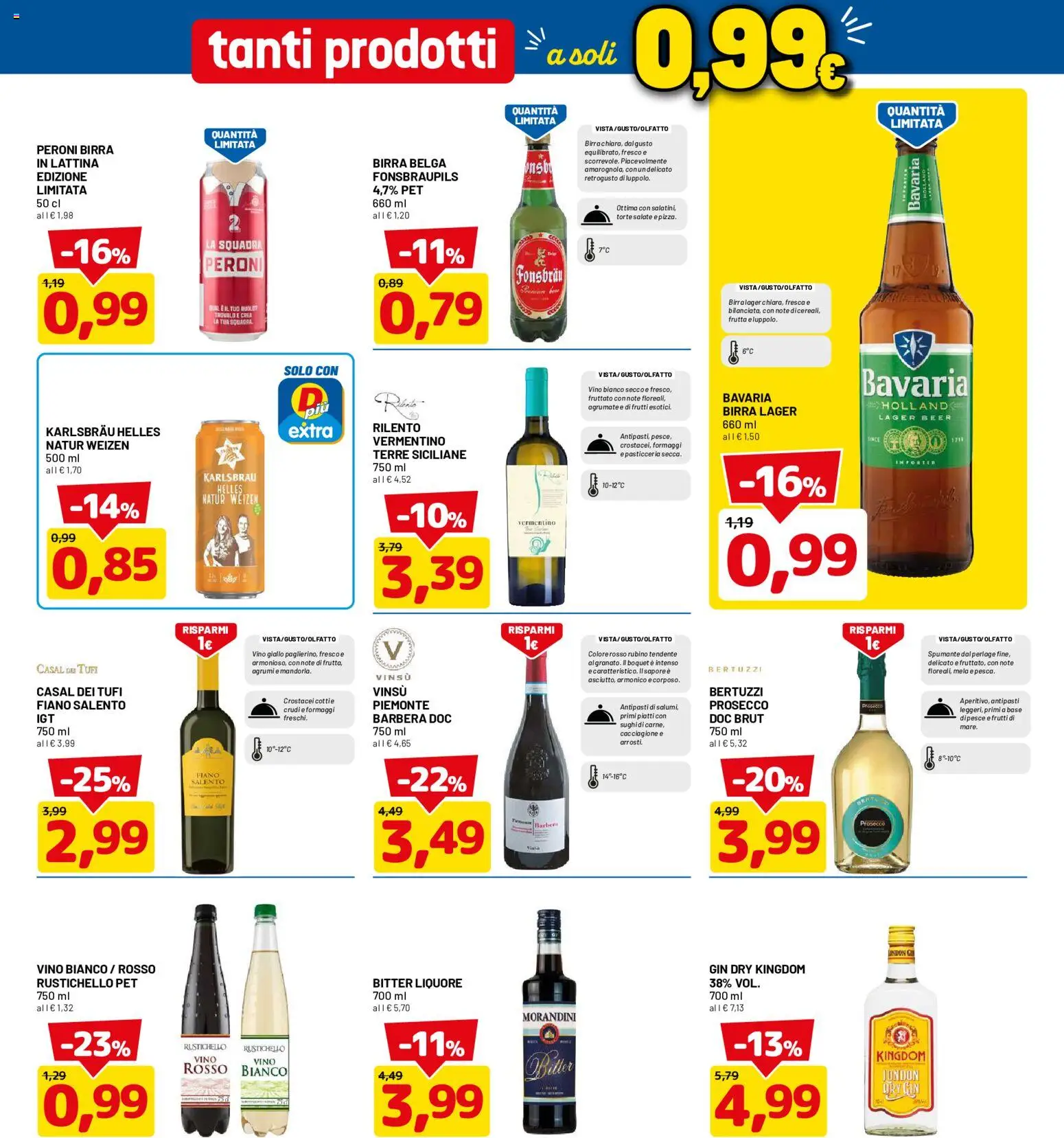 Volantino D Più del 31/08/2026 | Pagina: 13 | Prodotti: Prosecco, Agrumi, Spumante, Liquore