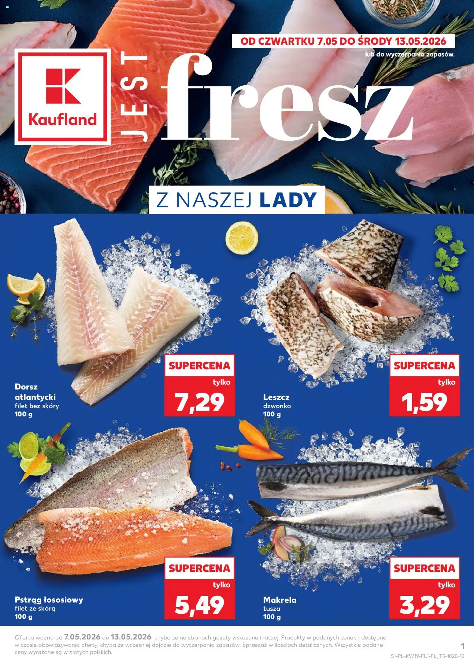 Kaufland Polsko leták - Jest fresz od 07.05.2026 | Strana: 1 | Produkty: Makrela, Filet