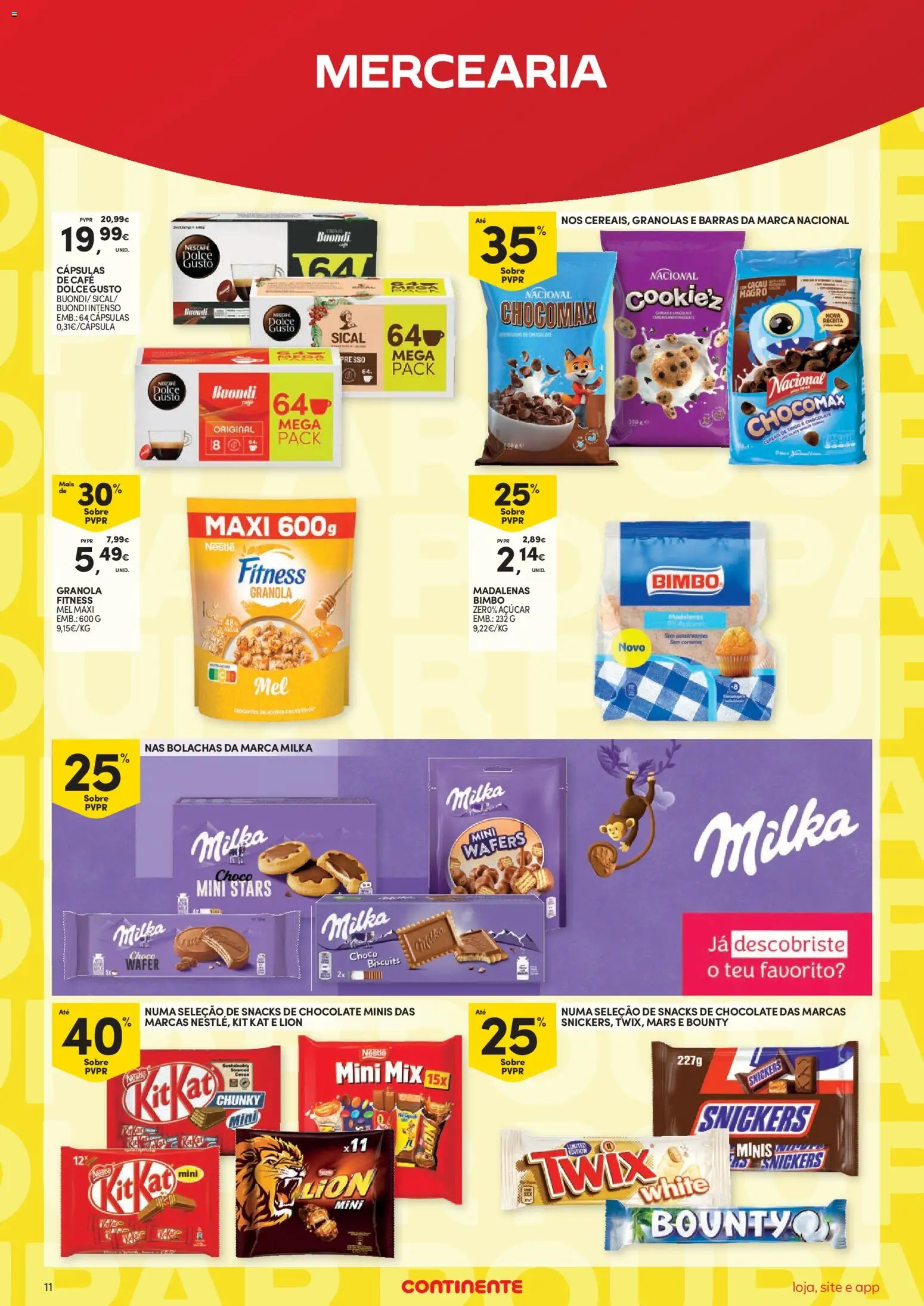 Continente folheto Bom Dia │ válido de 13/10/2026 | Página: 11 | Produtos: Mercearia, Cacau, Mel, Dolce gusto