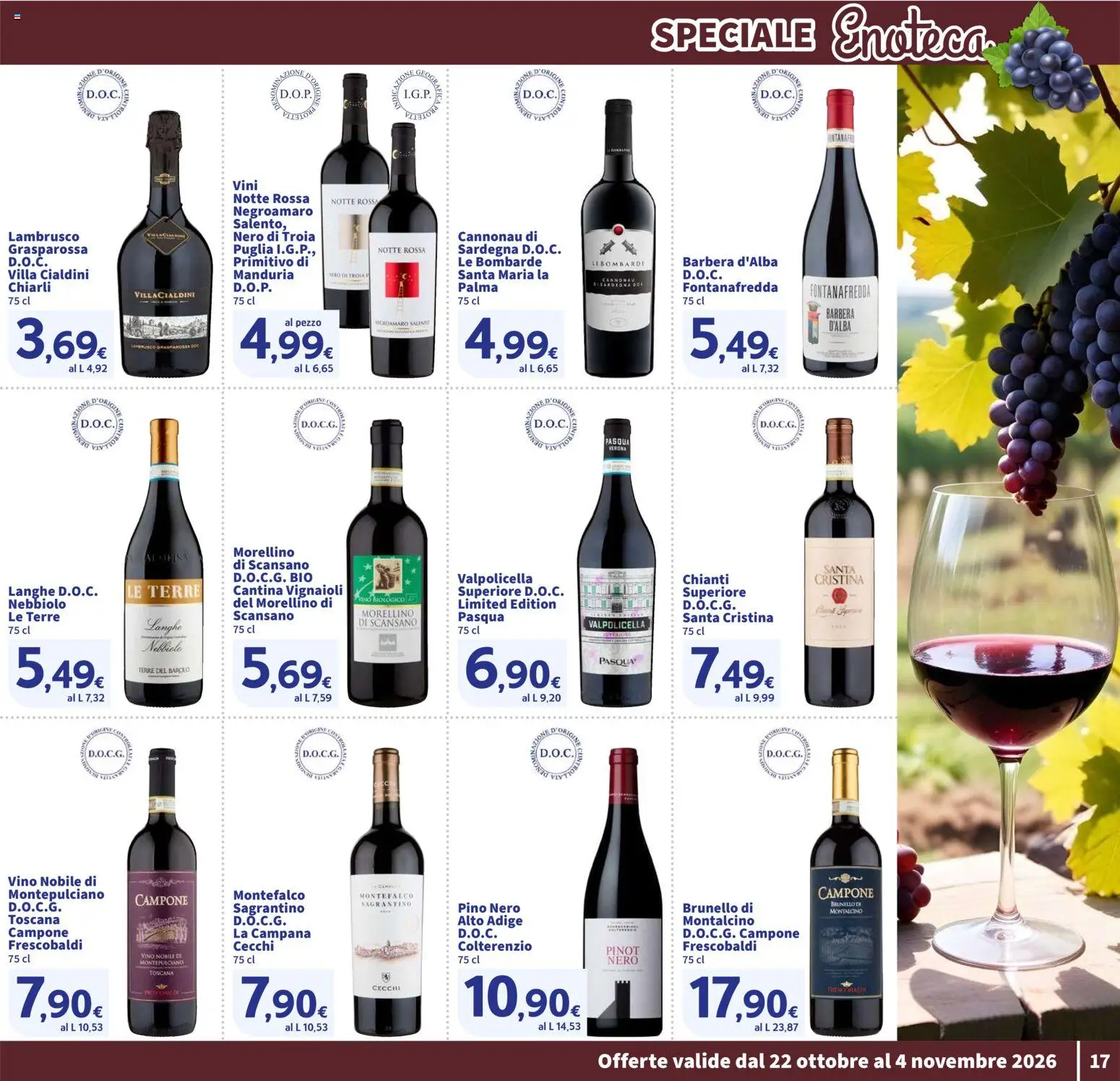 Volantino SIGMA del 22/10/2026 | Pagina: 17 | Prodotti: Vino, Lambrusco