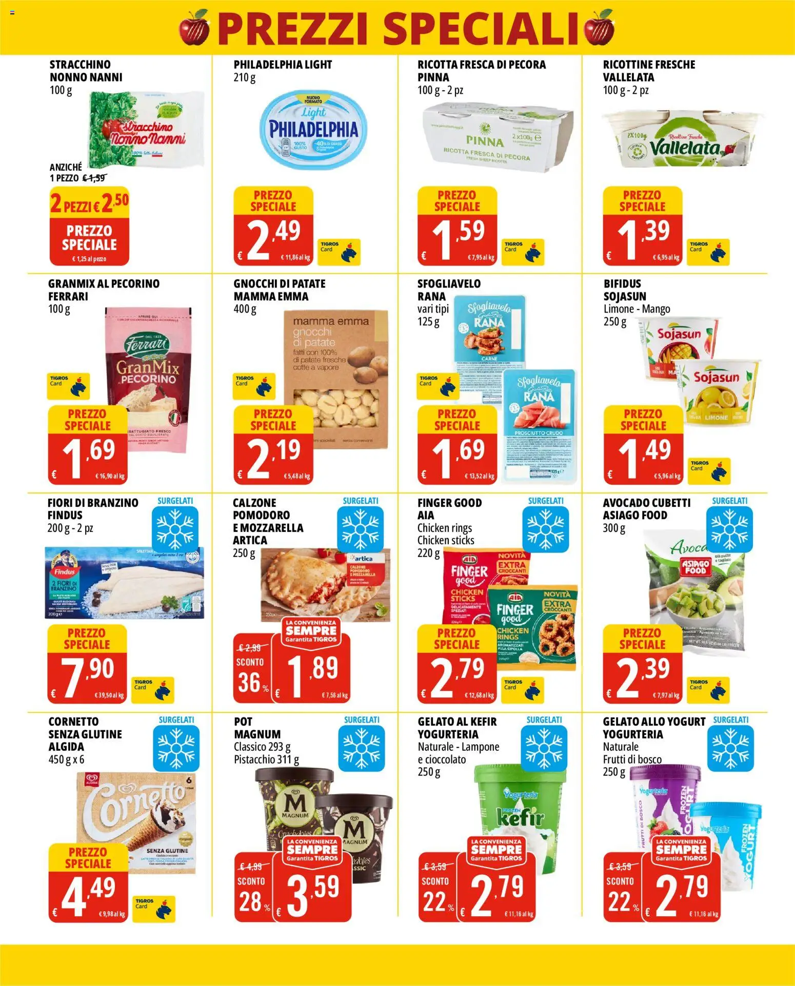 Volantino Tigros del 03.06.2026 | Pagina: 2 | Prodotti: Cioccolato, Pomodoro, Stracchino, Pecorino