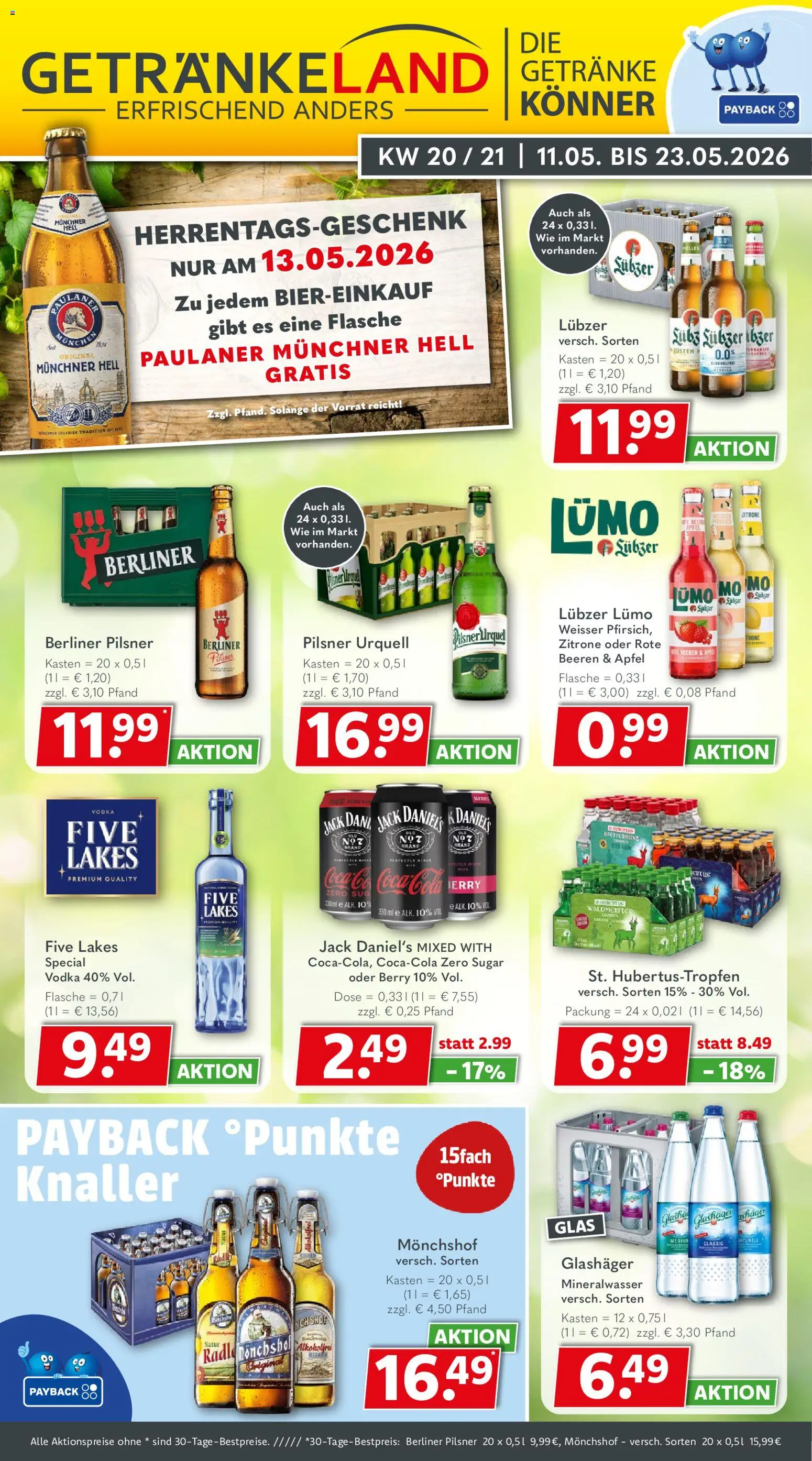 Getränkeland Prospekt 	 – gültig ab 11.05.2026 | Seite: 1