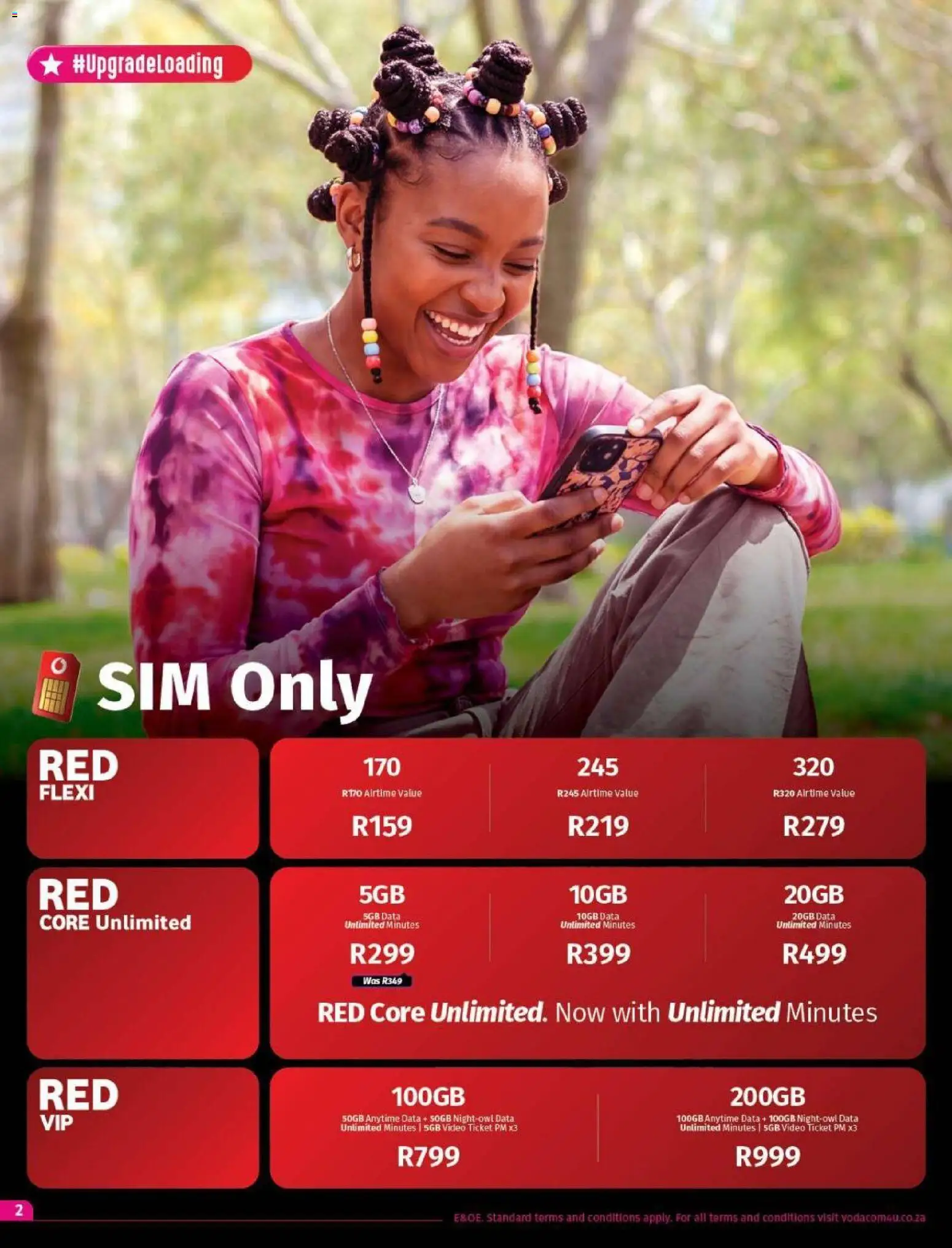 New Vodacom catalogue – valid from 01/10/2026 | Page: 2 | Products: Data, Sim