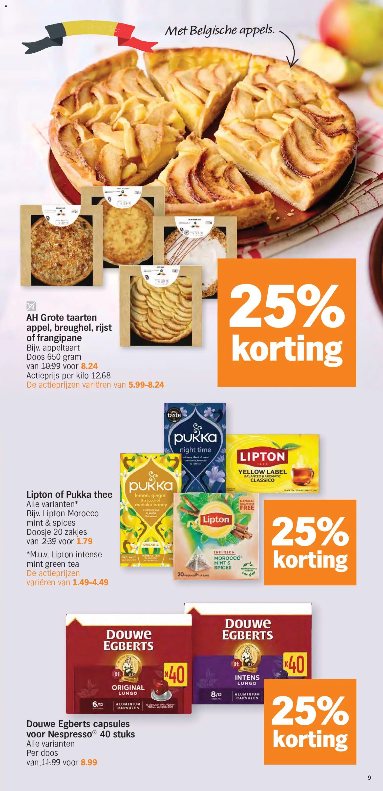 {H1} | Pagina: 9 | Producten: Rijst, Capsules, Appeltaart, Taarten