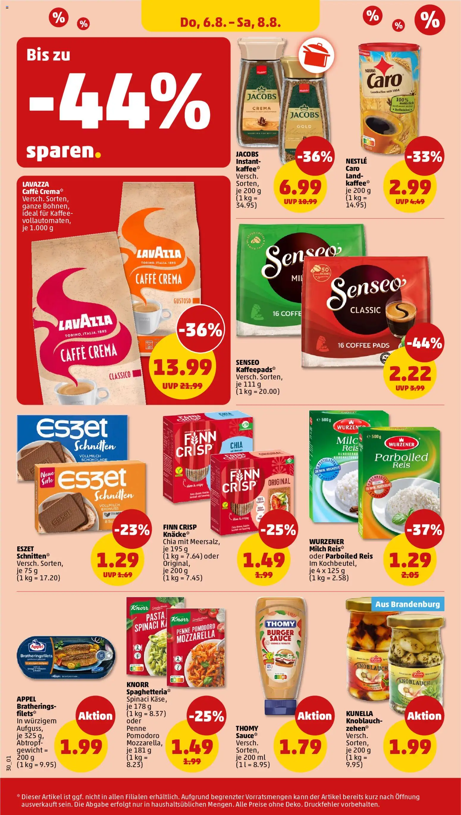 Penny Prospekt – gültig ab 03.08.2026 | Seite: 36 | Produkte: Schokolade, Mozzarella, Senseo kaffeepads, Reis